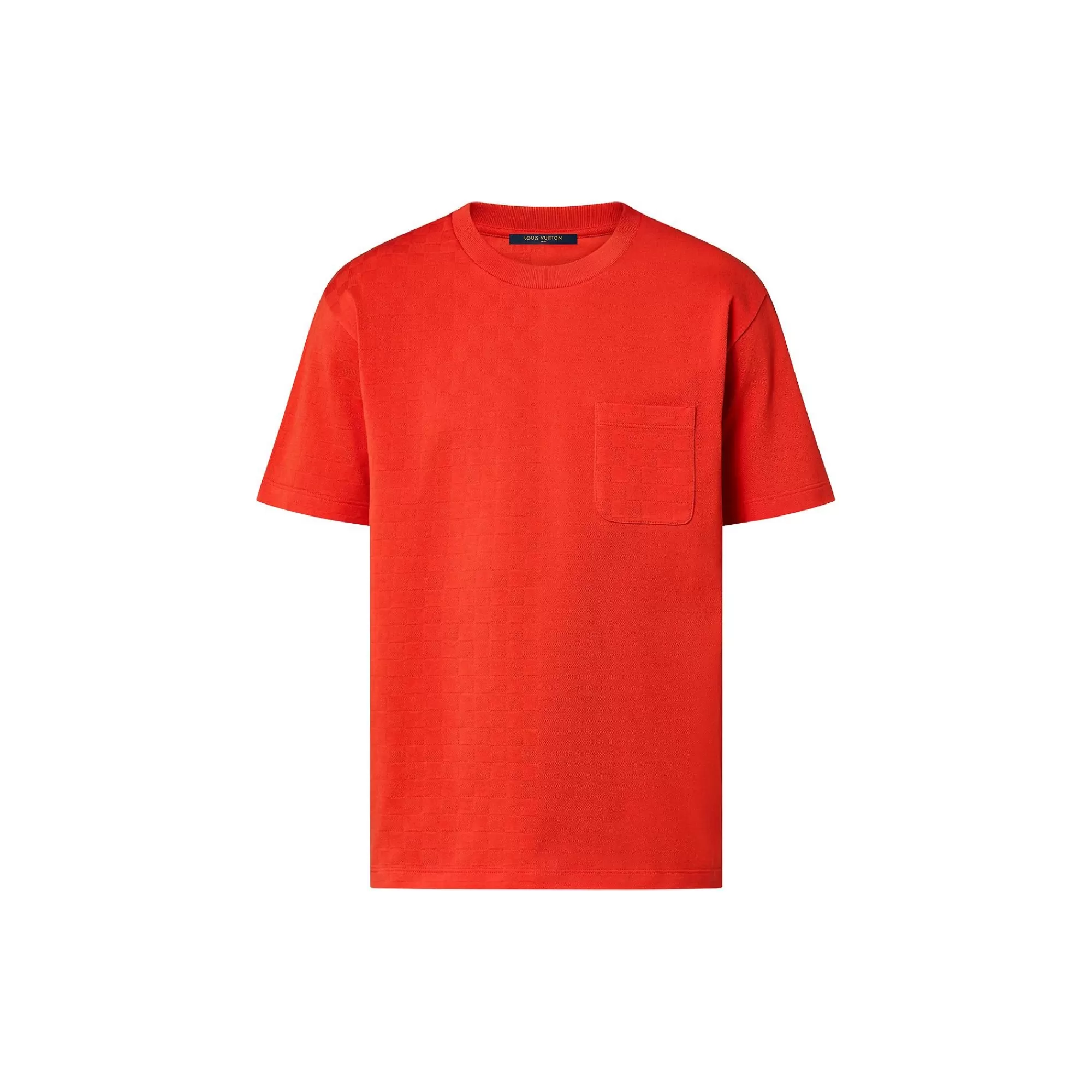 Best Louis Vuitton Cotton Half Damier Pocket T-Shirt Red