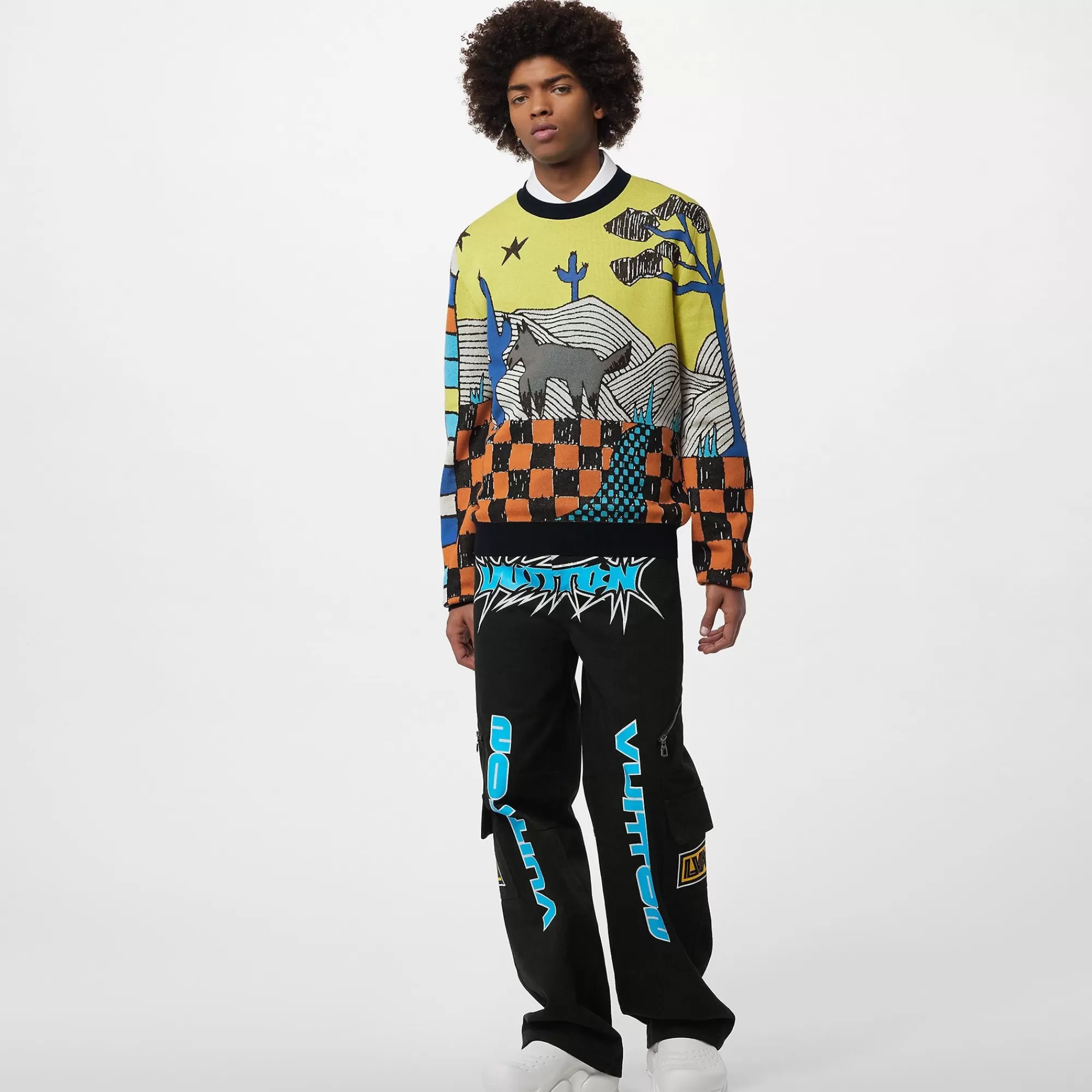 Best Sale Louis Vuitton Cotton Jacquard Crewneck