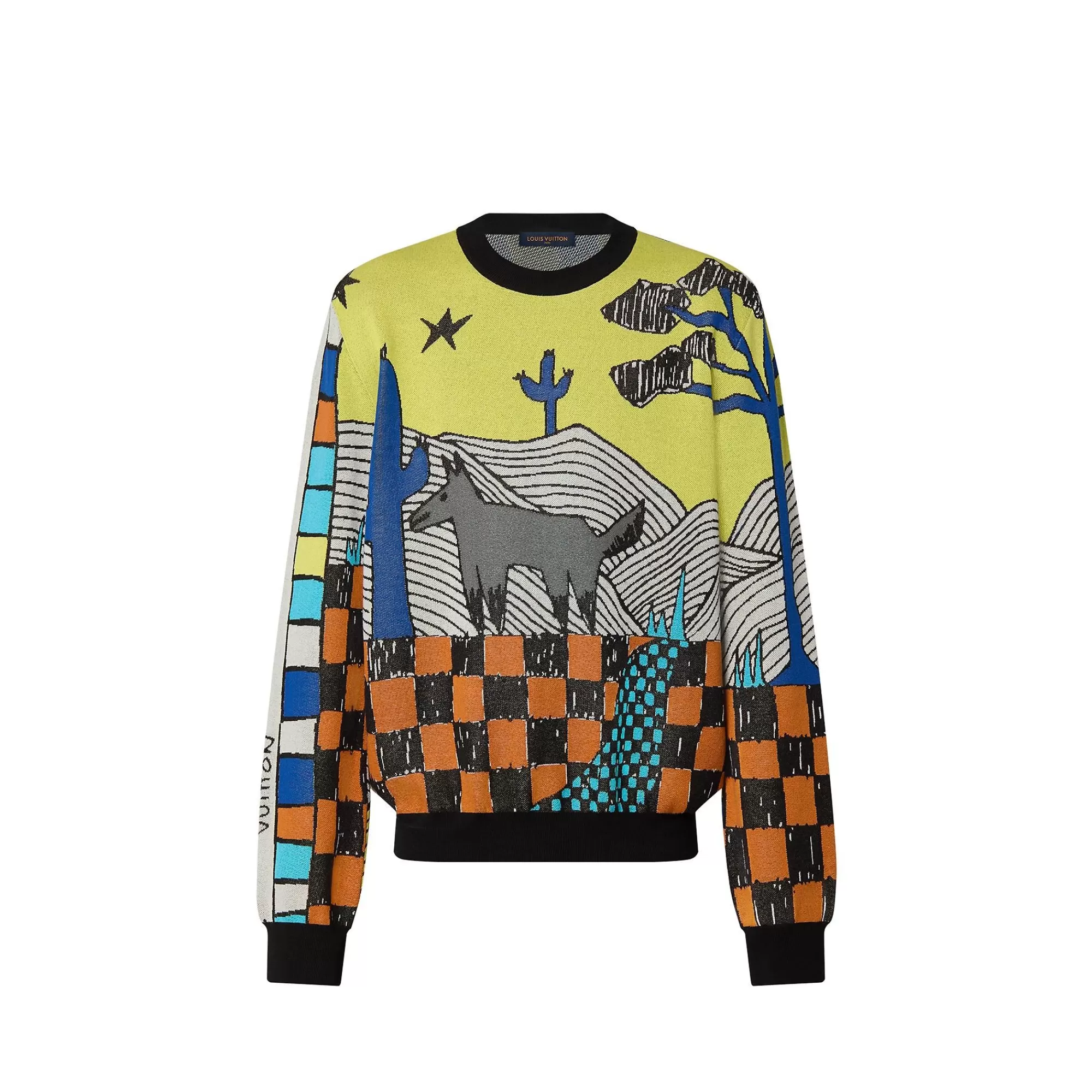 Best Sale Louis Vuitton Cotton Jacquard Crewneck