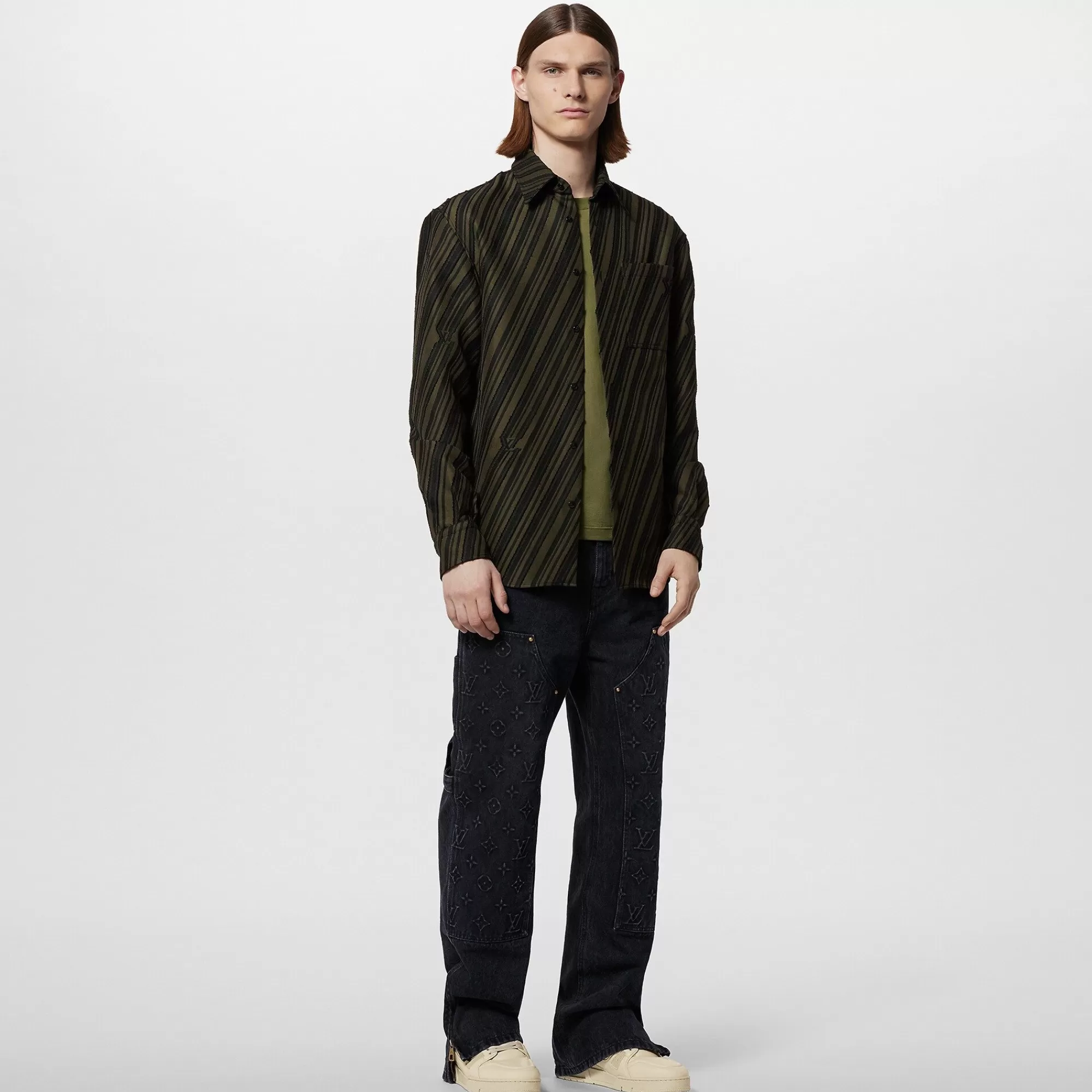 Shop Louis Vuitton Cotton Jacquard Shirt