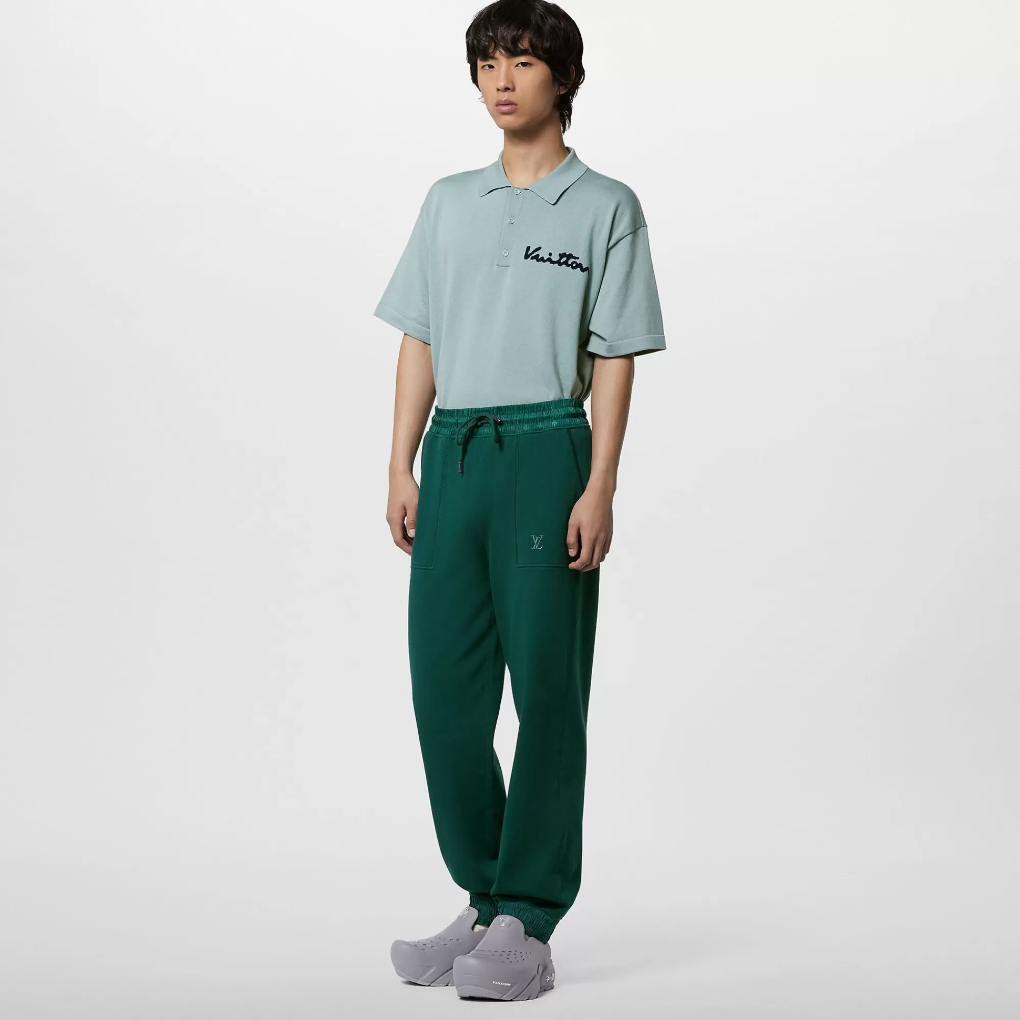 Fashion Louis Vuitton Cotton Jogpants Pine Green