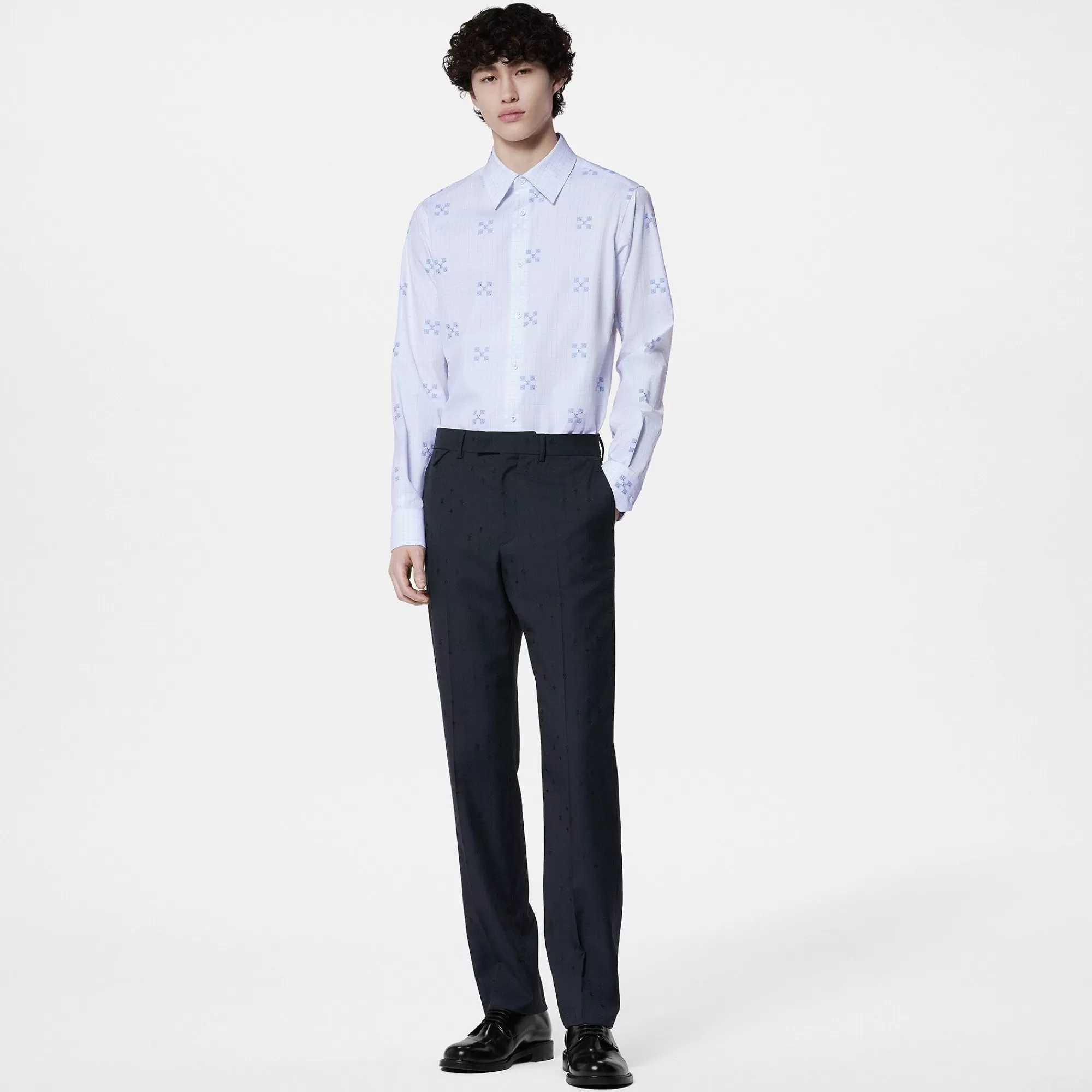 Flash Sale Louis Vuitton Cotton Long-Sleeved Slim Shirt