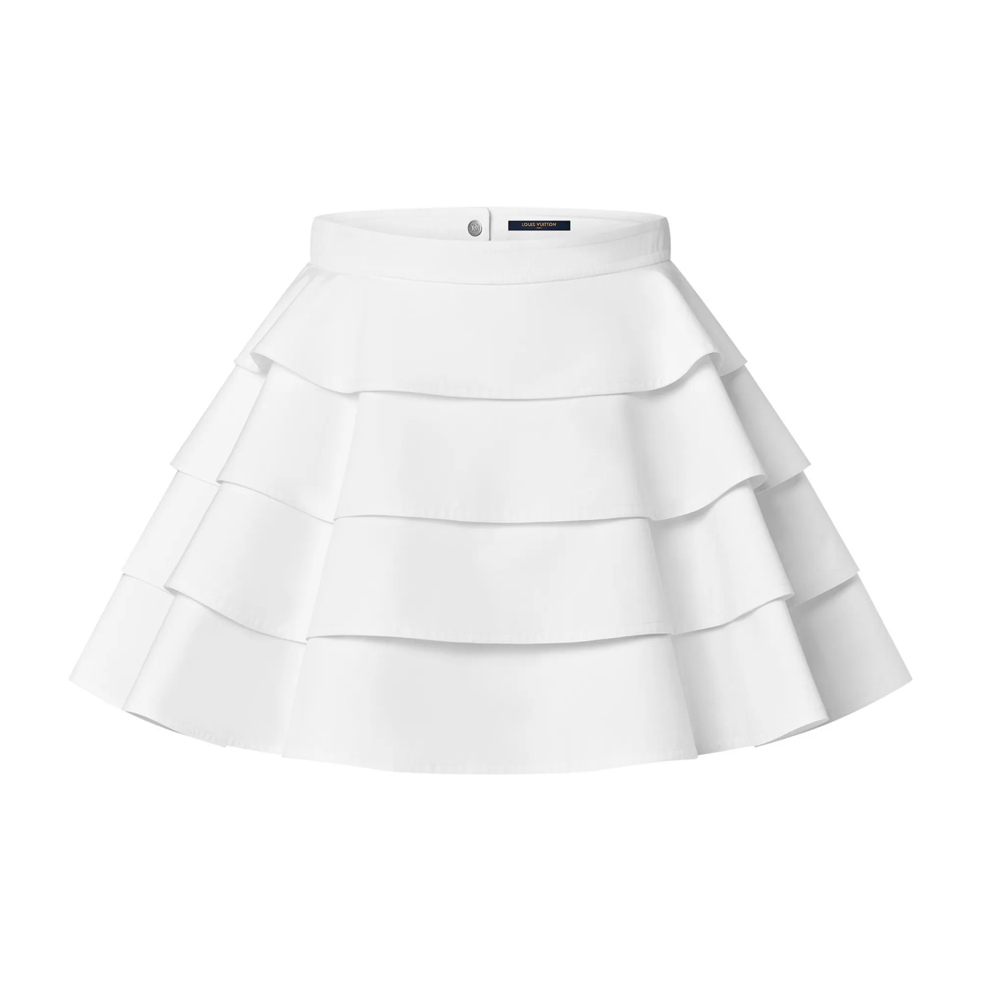 Best Louis Vuitton Cotton Poplin Flounce Skirt