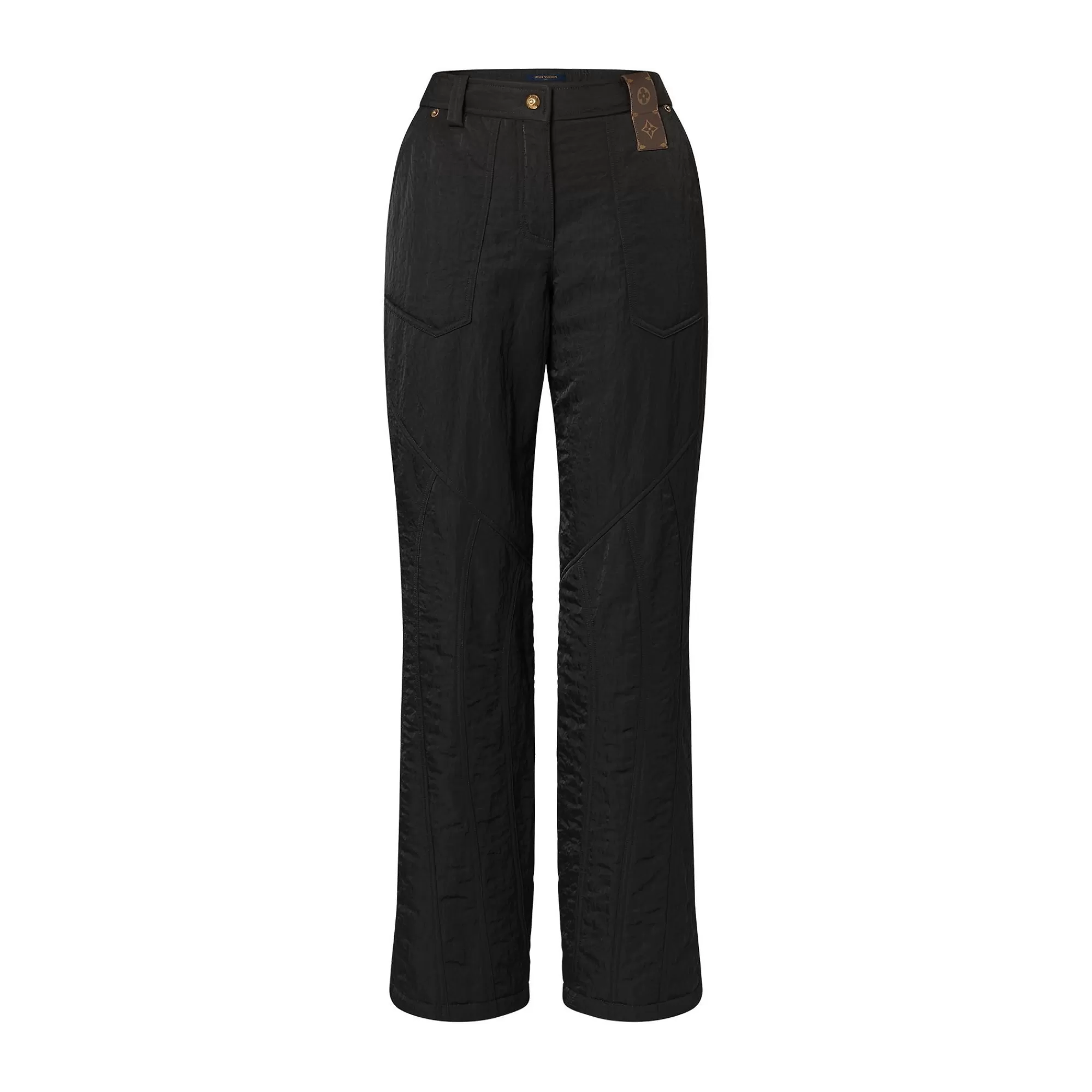 Shop Louis Vuitton Crinkled Nylon Flared Ski Pants