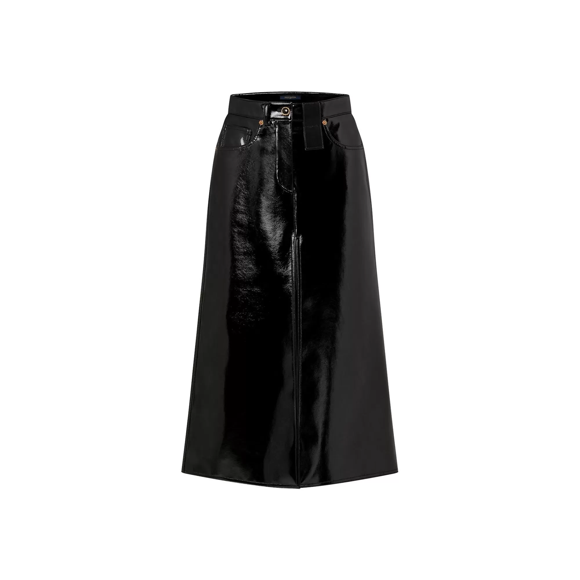 Cheap Louis Vuitton Crinkled Vinyl Midi Skirt