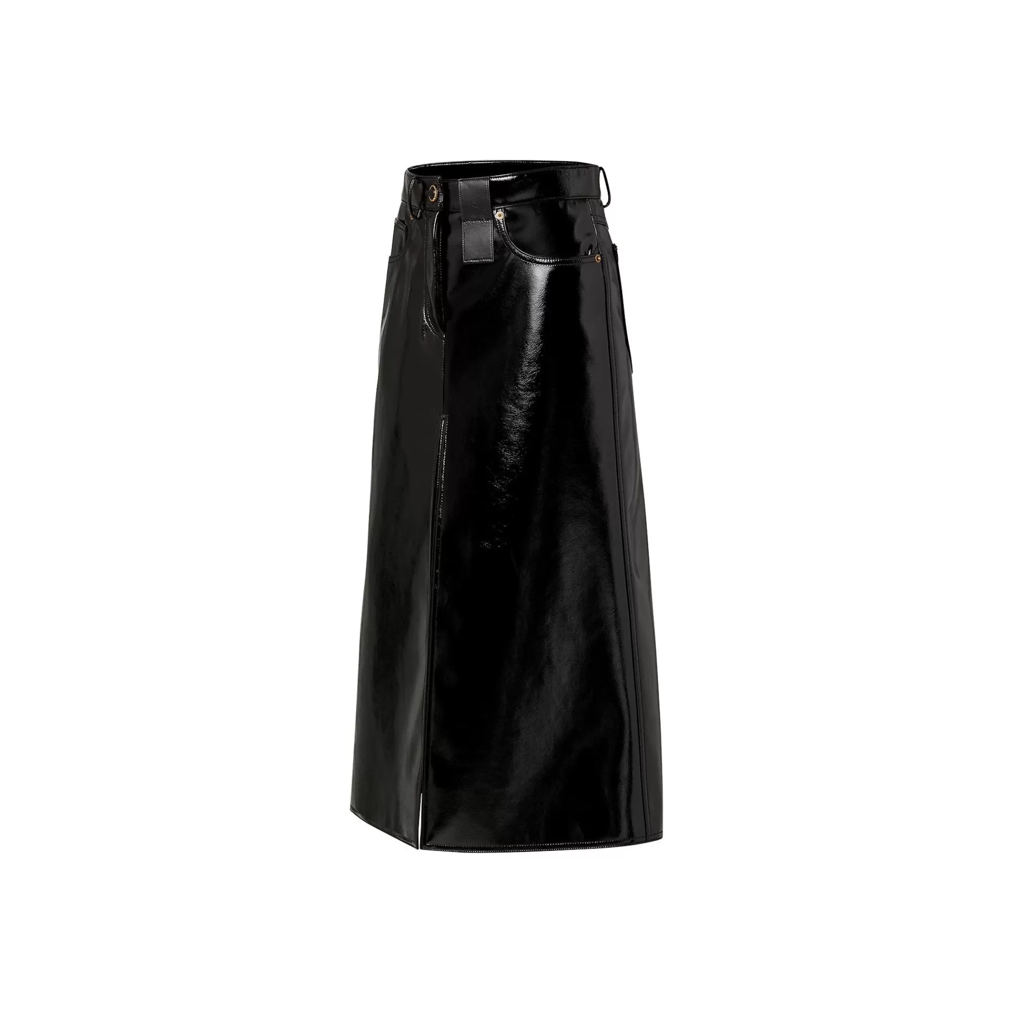 Cheap Louis Vuitton Crinkled Vinyl Midi Skirt