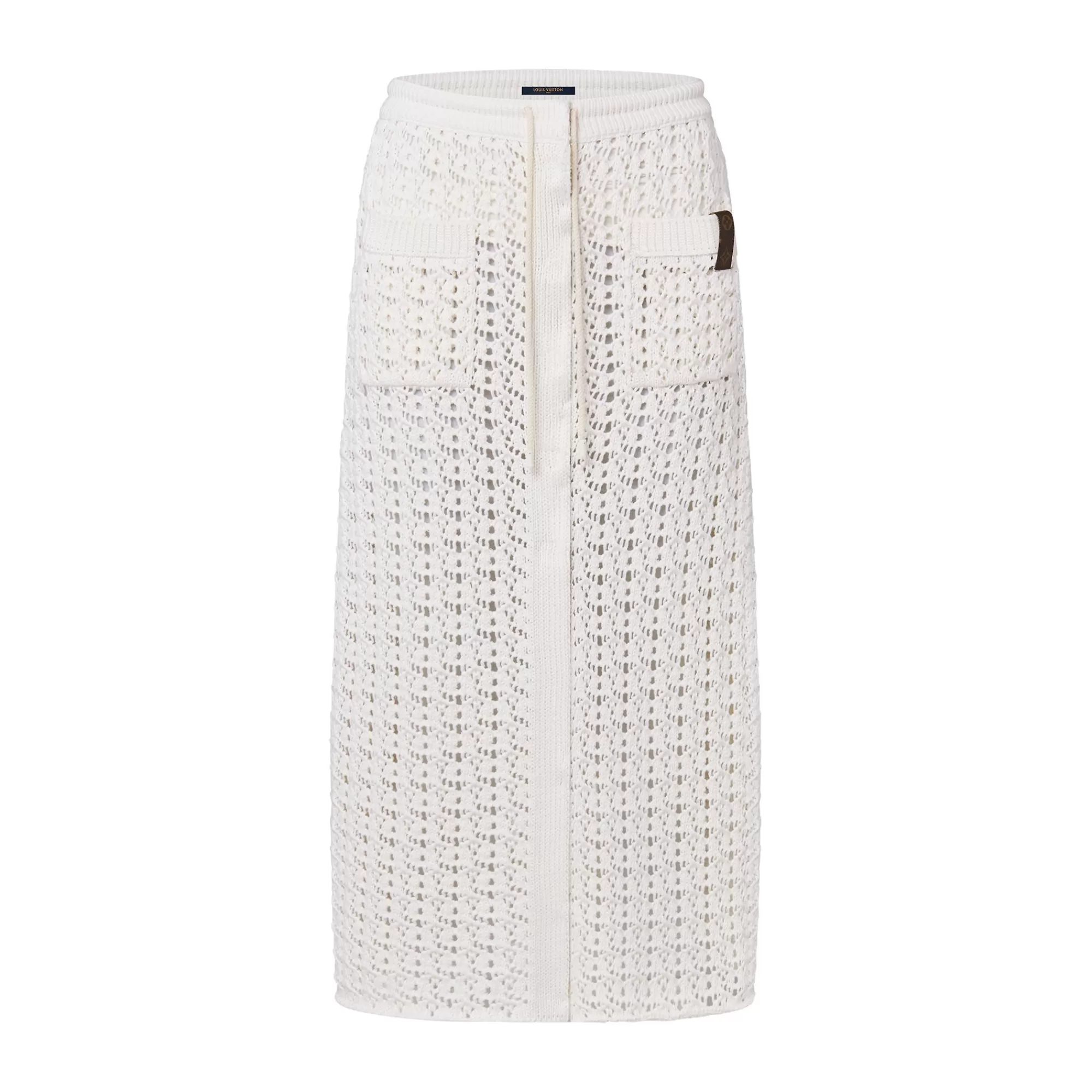 Best Louis Vuitton Crochet Knit Skirt White
