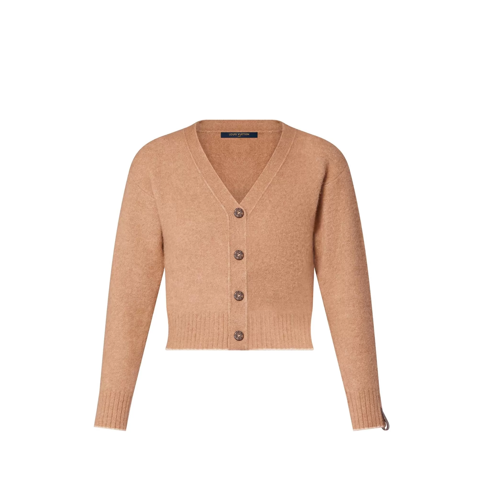 Cheap Louis Vuitton Cropped Camel Cardigan