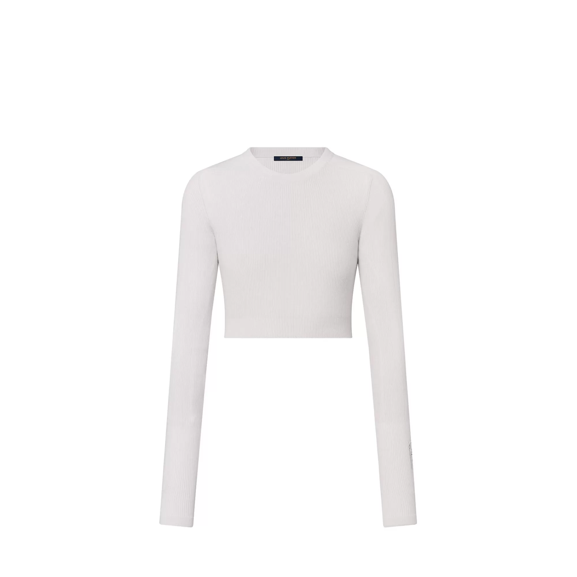 Cheap Louis Vuitton Cropped Fine Ribbed Knit Sweater
