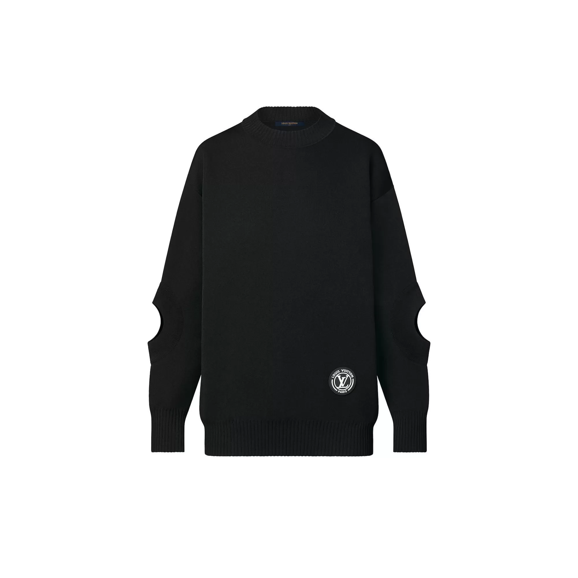 Best Sale Louis Vuitton Cut Out Sleeve Signature Patch Pullover