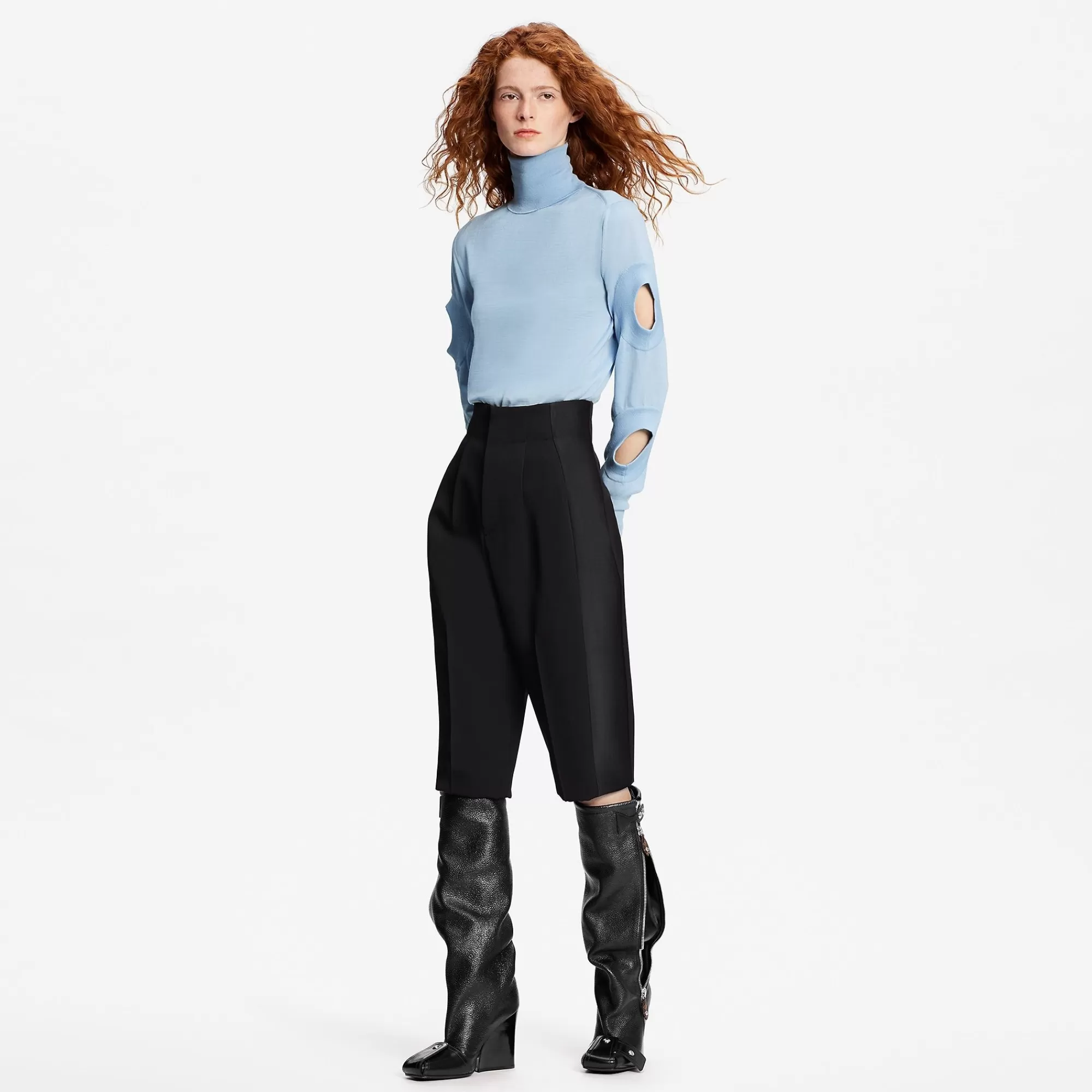 Best Sale Louis Vuitton Cut Out Sleeve Turtleneck Pullover