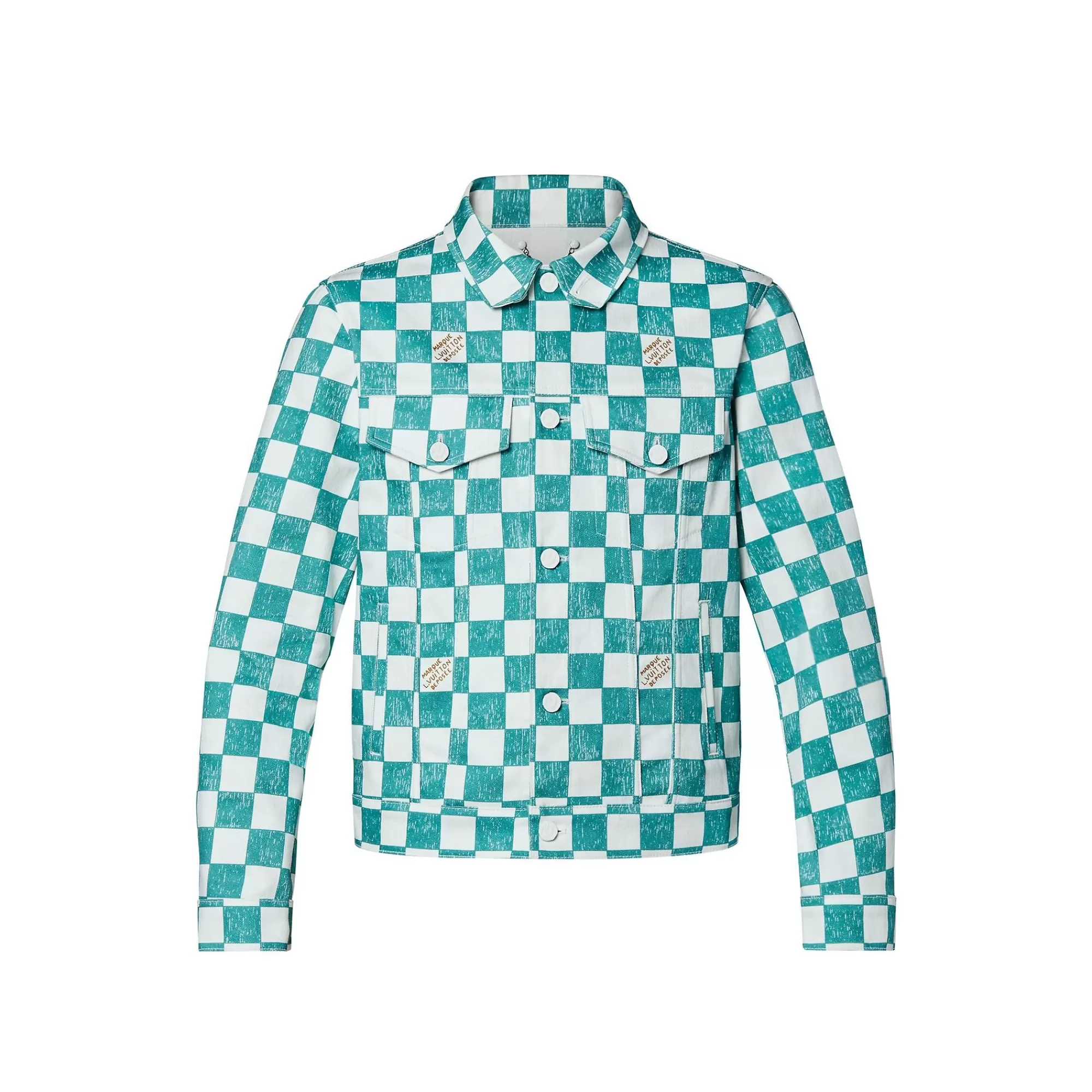 Clearance Louis Vuitton Damier Denim Trucker Jacket