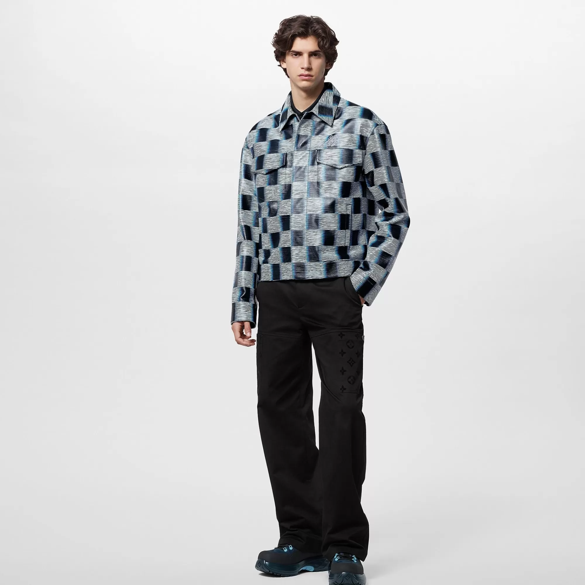 Best Sale Louis Vuitton Damier Leather Trucker Jacket