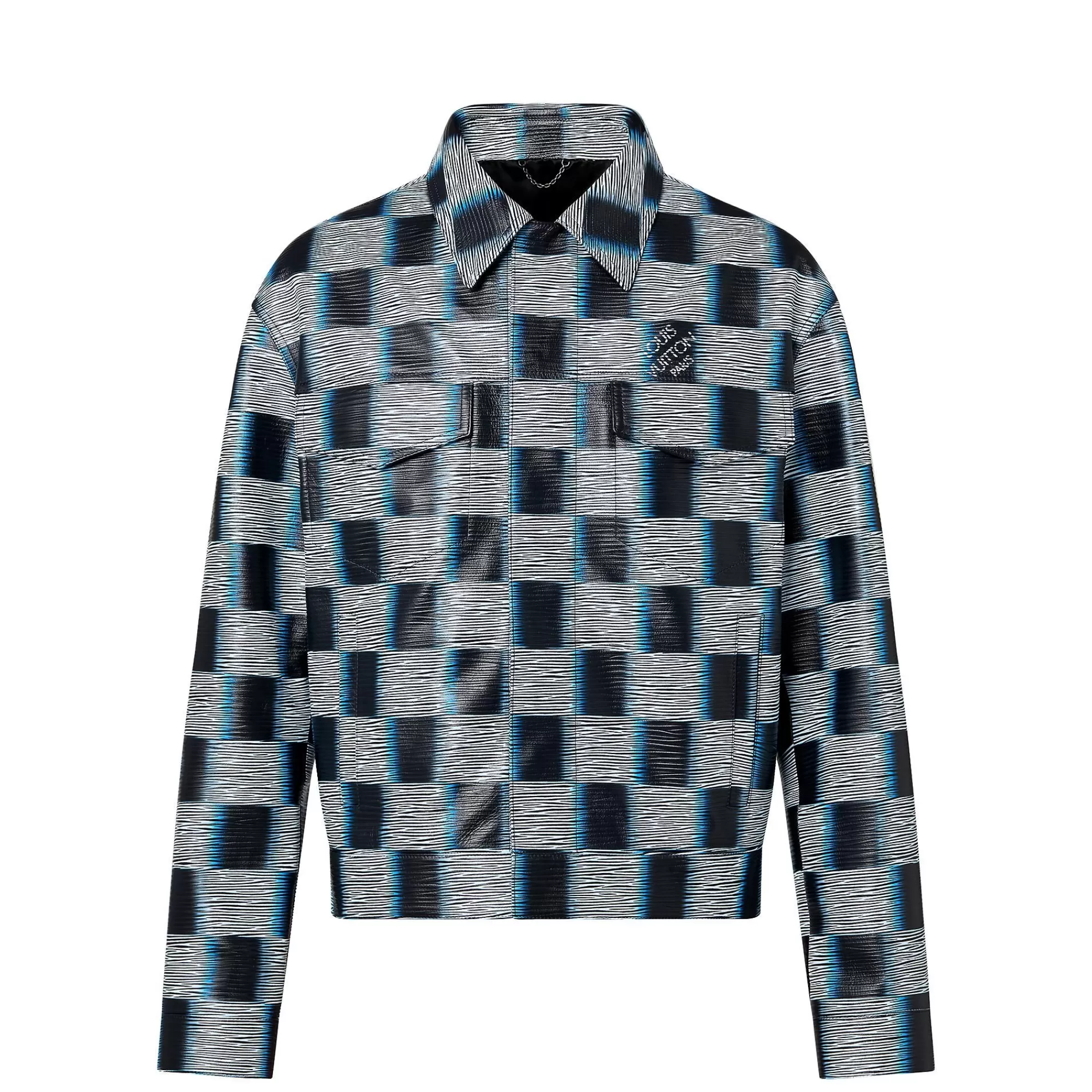Best Sale Louis Vuitton Damier Leather Trucker Jacket