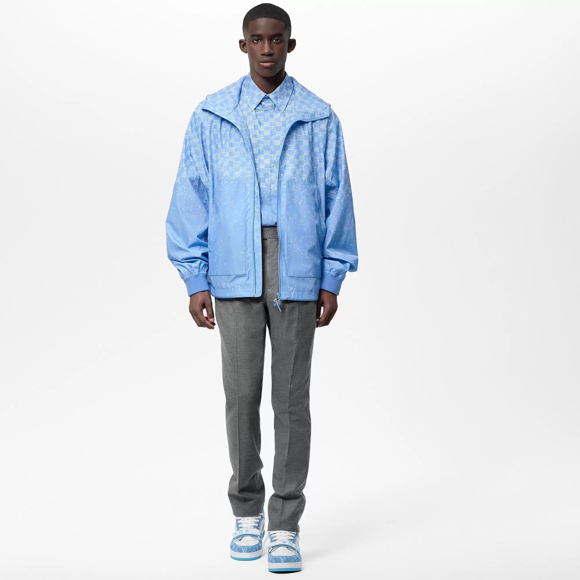 Discount Louis Vuitton Damier Spread Windbreaker