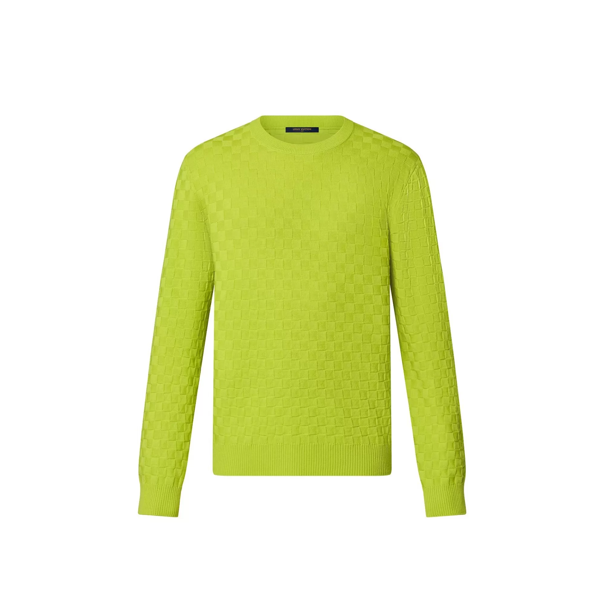 Best Louis Vuitton Damier Wool Long-Sleeved Crewneck Anise