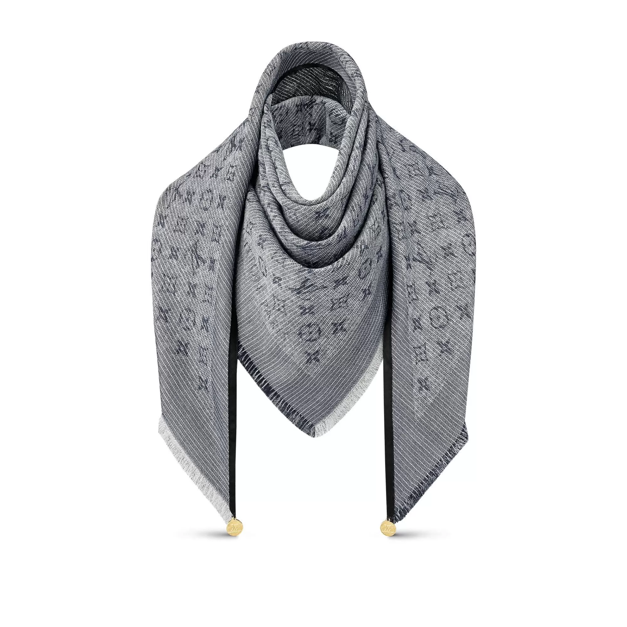 Clearance Louis Vuitton Denim Monogram Triangle Shawl