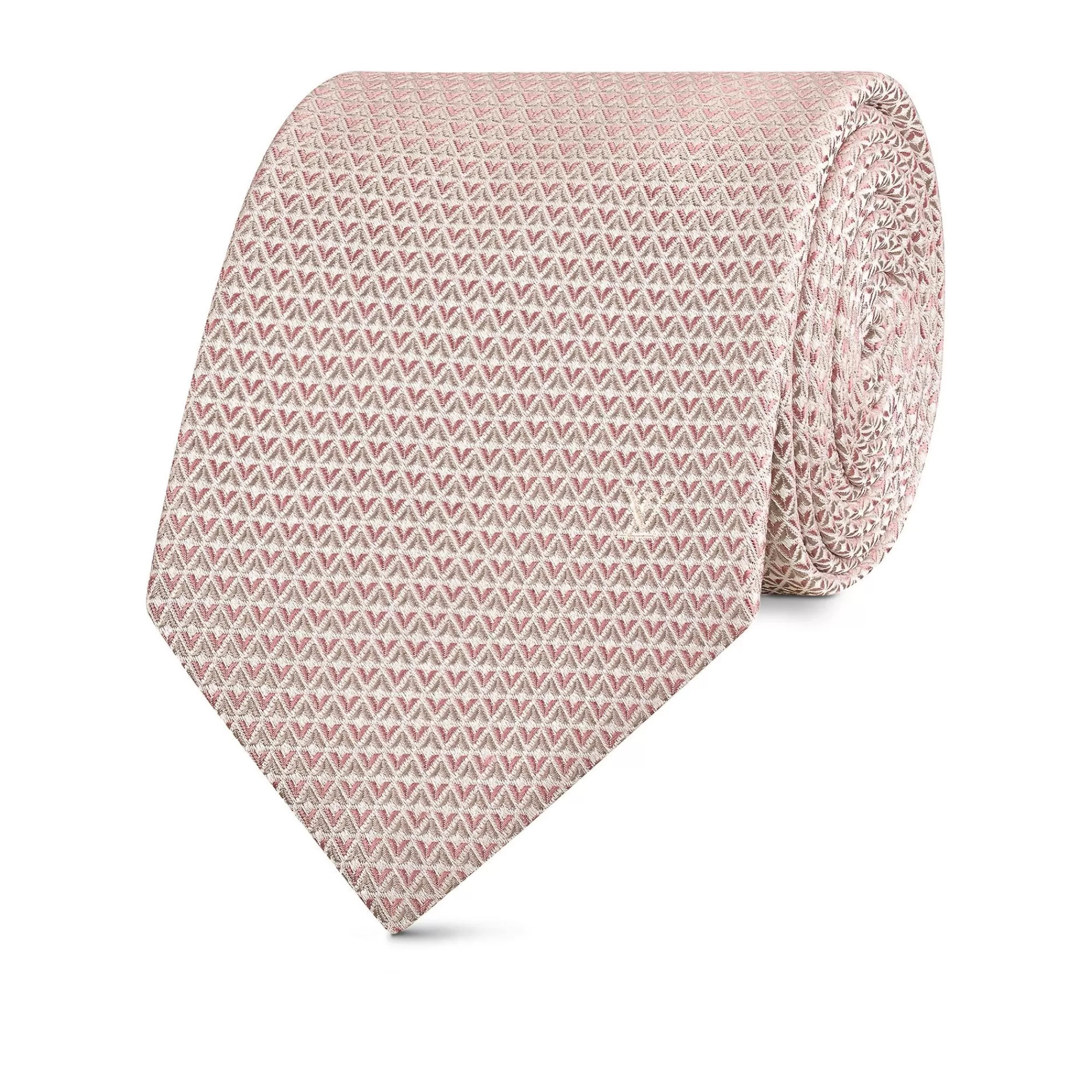 Shop Louis Vuitton Diamonds V Tie Pale Pink