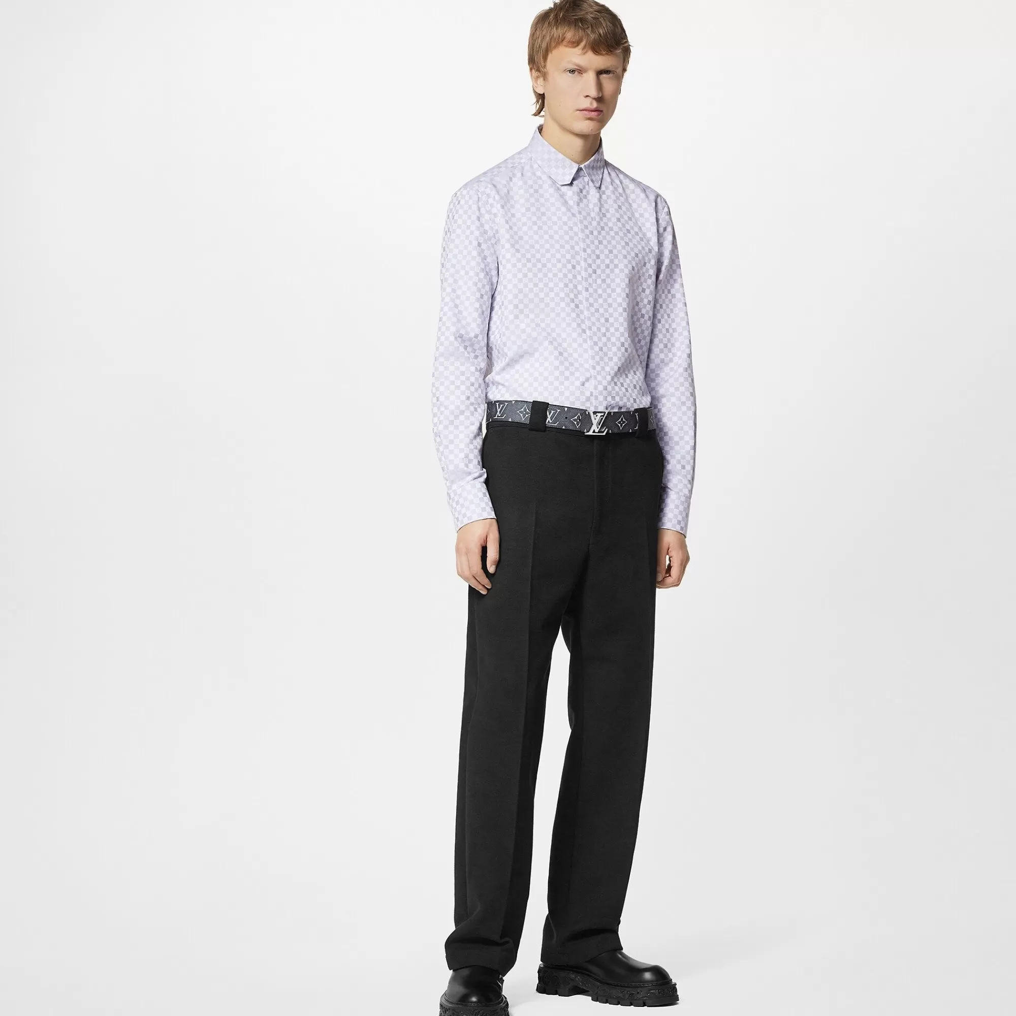 Fashion Louis Vuitton Dna Collar Regular Shirt