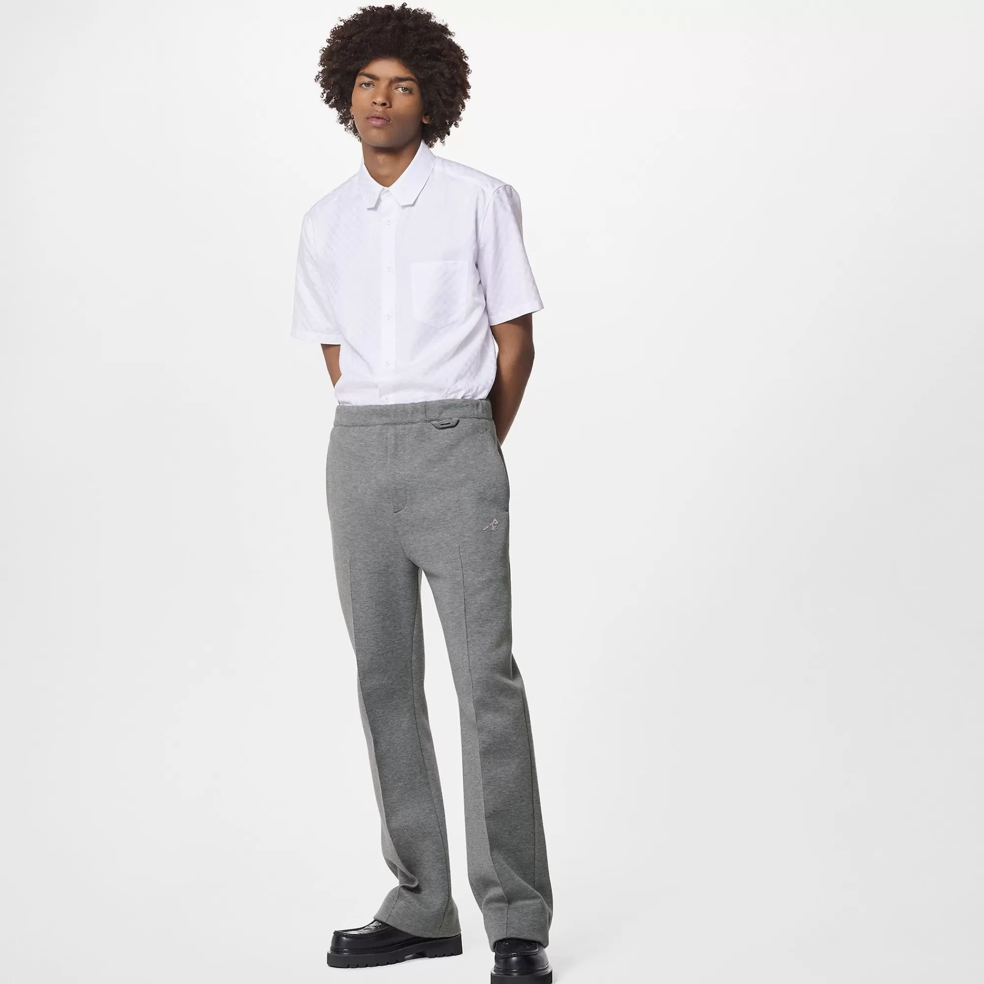 Shop Louis Vuitton Dna Collar Short-Sleeved Shirt