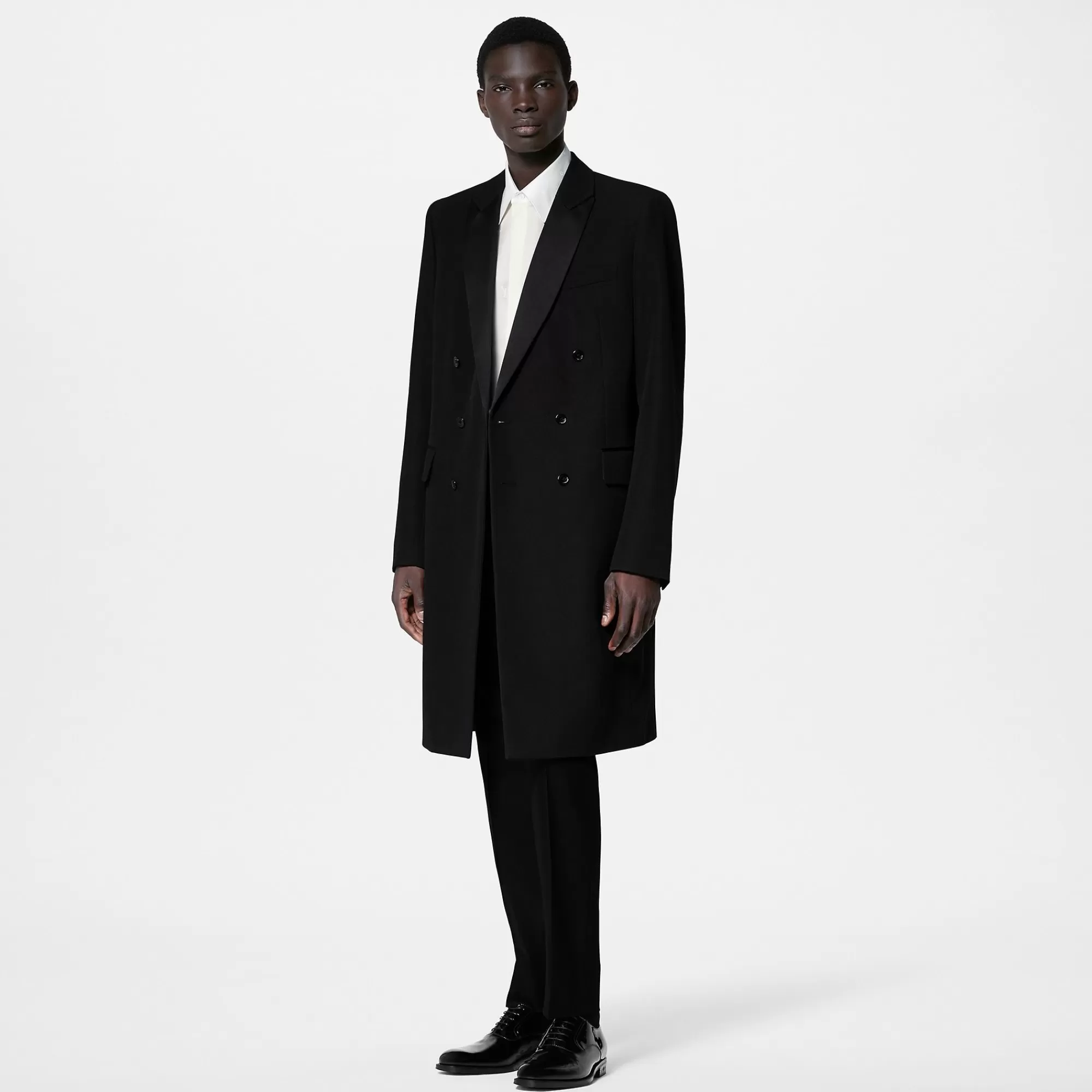 Online Louis Vuitton Double-Breasted Wool Tuxedo Coat