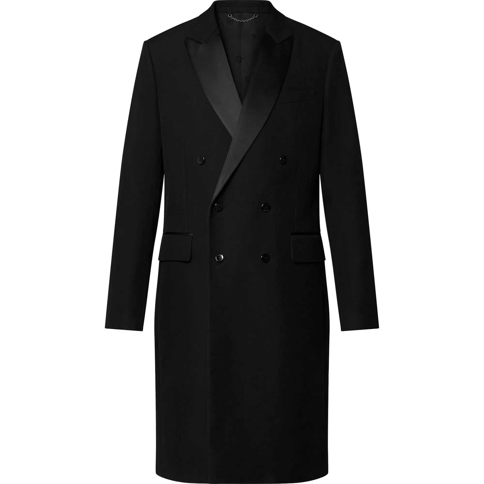 Online Louis Vuitton Double-Breasted Wool Tuxedo Coat