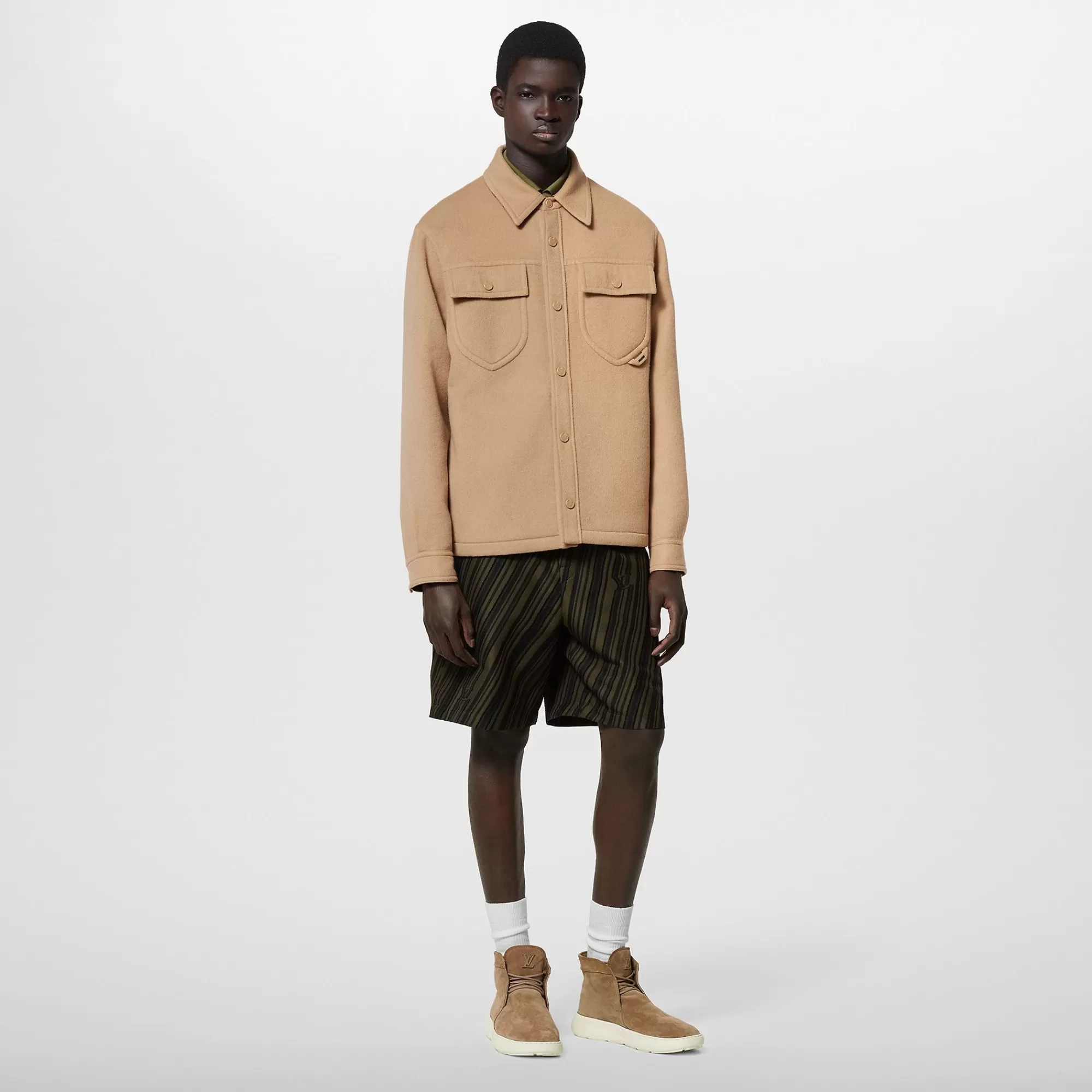 Cheap Louis Vuitton Double-Face Wool Blend Overshirt