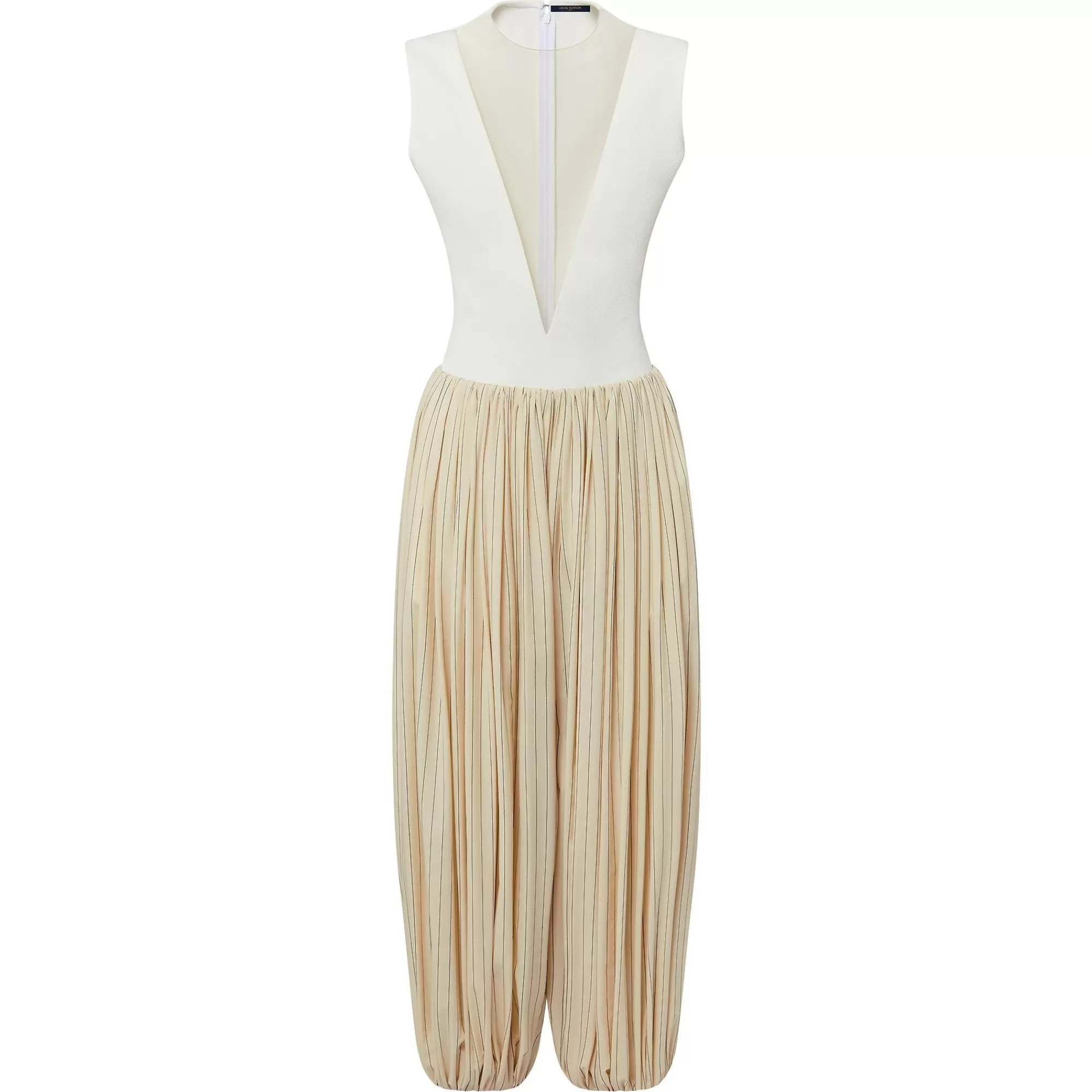 Cheap Louis Vuitton Draped Pinstripe Leg Jumpsuit