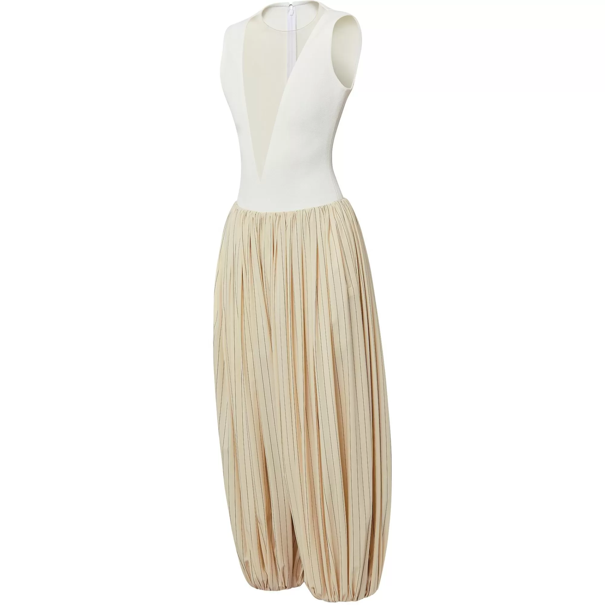 Cheap Louis Vuitton Draped Pinstripe Leg Jumpsuit