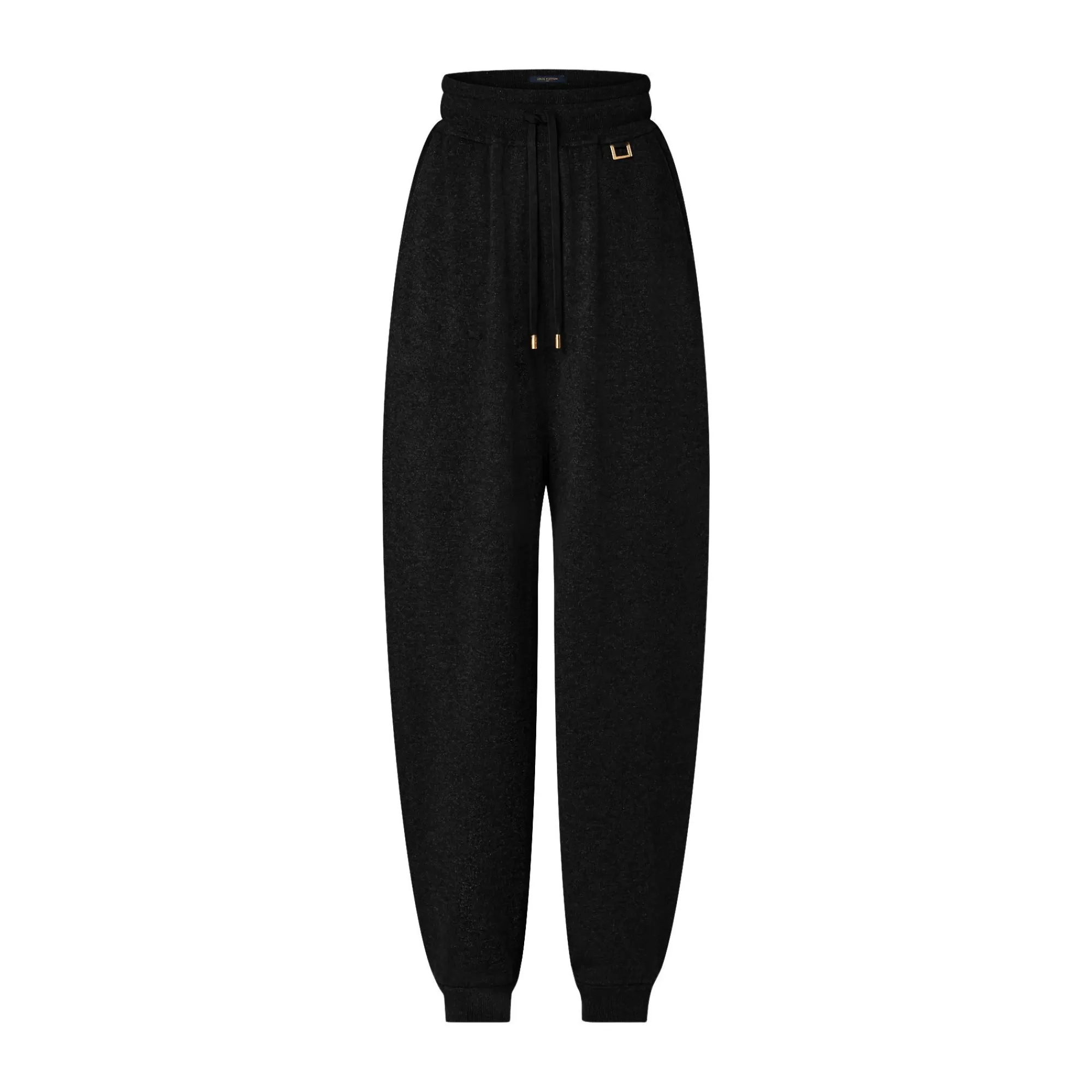 Outlet Louis Vuitton D-Ring Detail Cashmere Jogging Pants Black