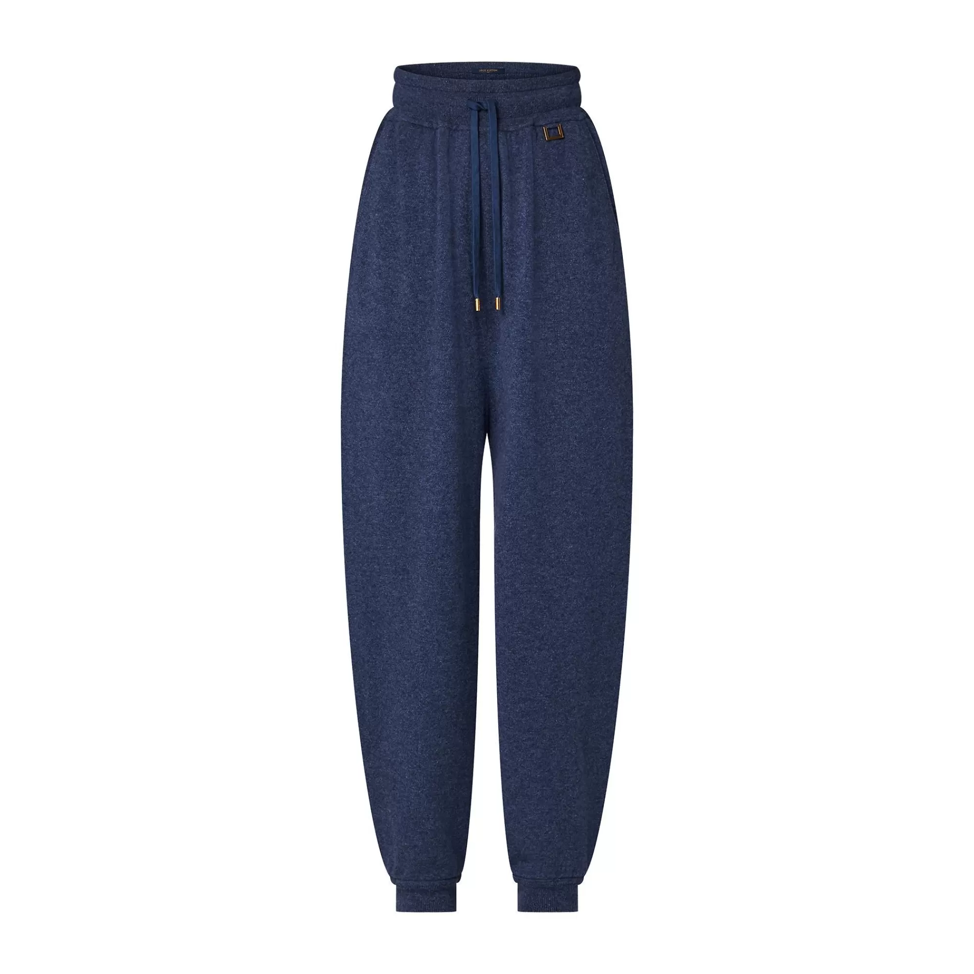 Fashion Louis Vuitton D-Ring Detail Cashmere Jogging Pants Blue Grey