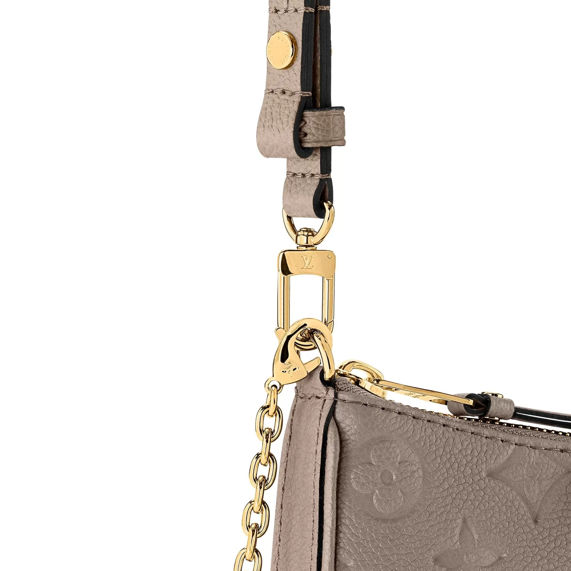 Fashion Louis Vuitton Easy Pouch On Strap Turtledove