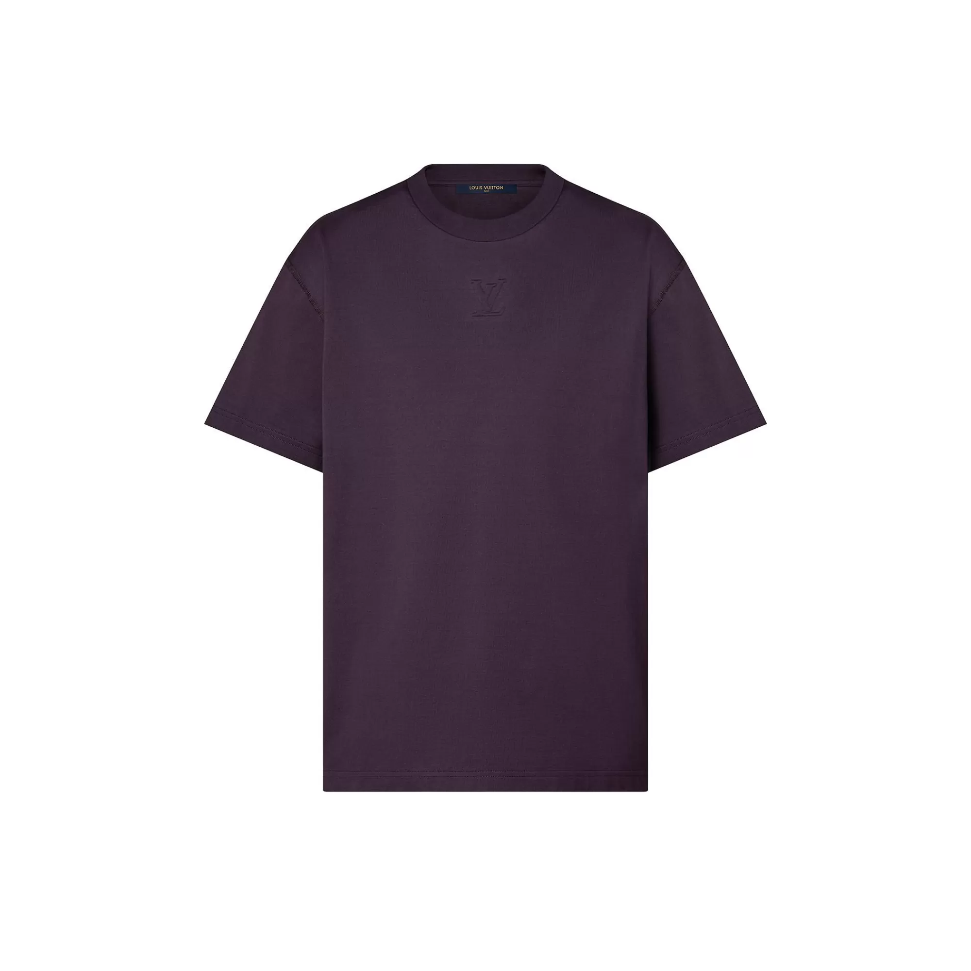 Best Louis Vuitton Embossed Lv Cotton T-Shirt Dark Violet