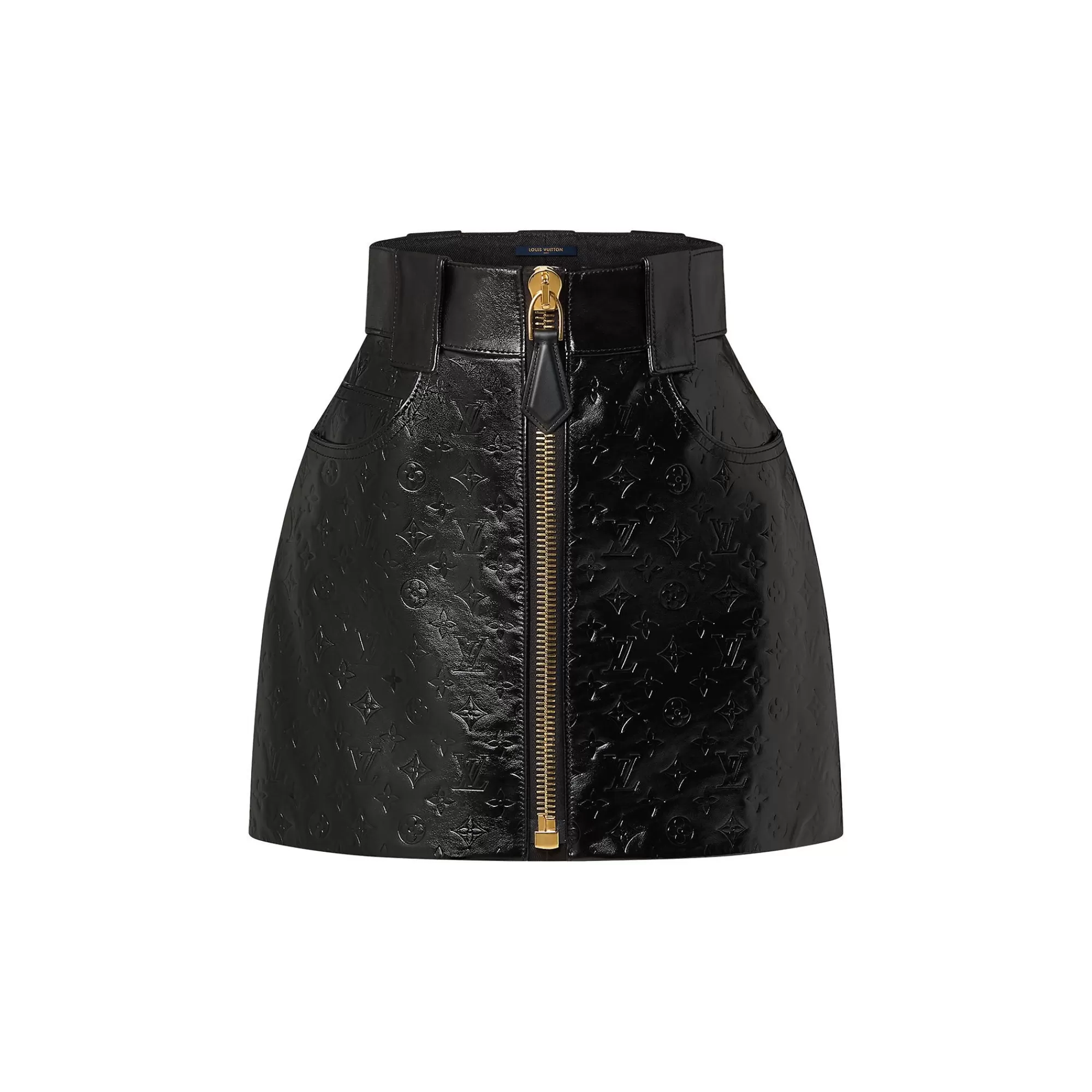 Cheap Louis Vuitton Embossed Monogram Leather Mini Skirt