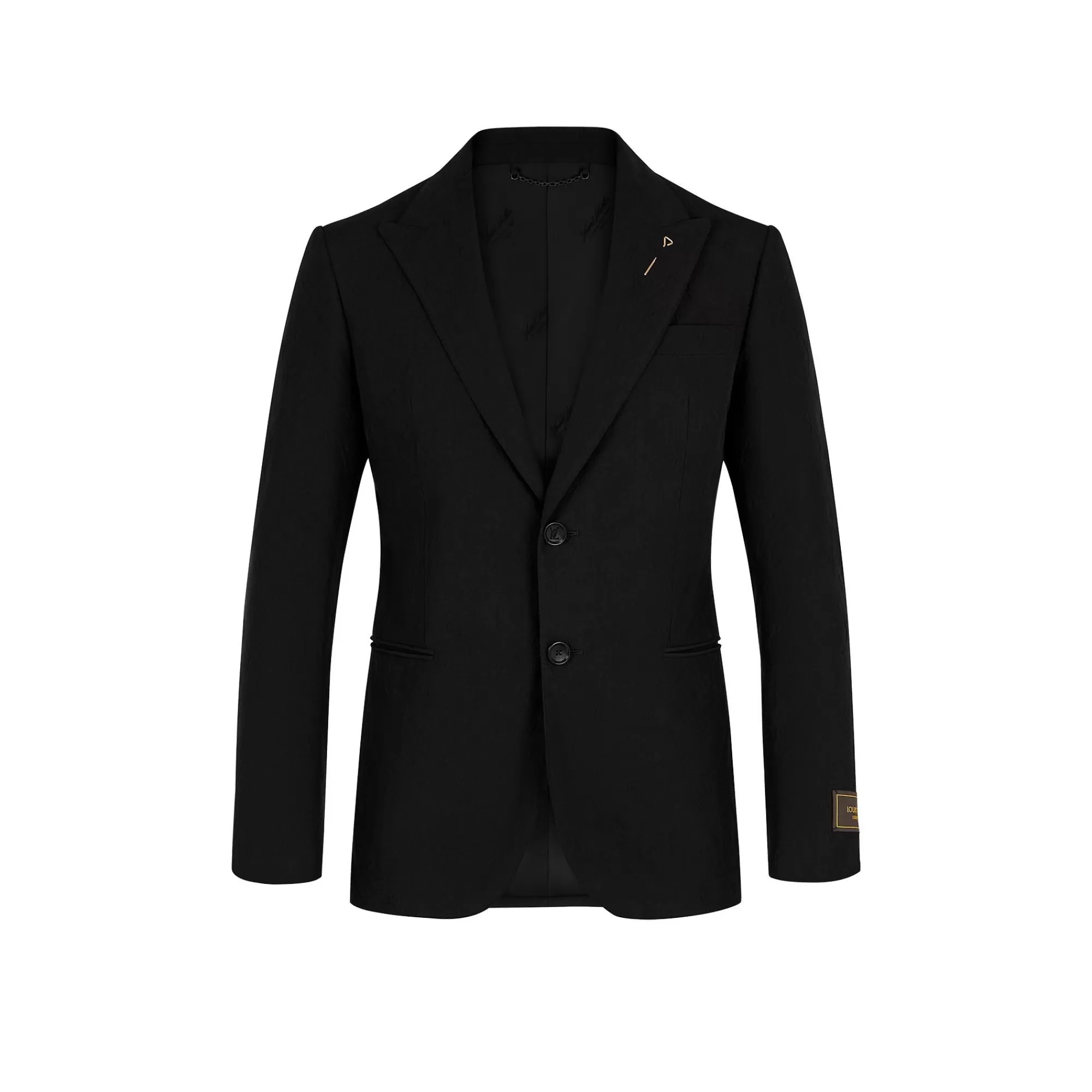 Cheap Louis Vuitton Embossed Monogram Single-Breasted Jacket Black