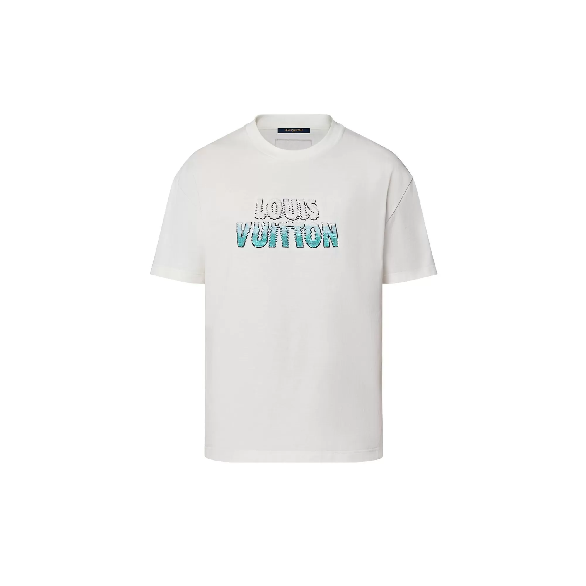 Best Louis Vuitton Embroidered Beads Cotton T-Shirt