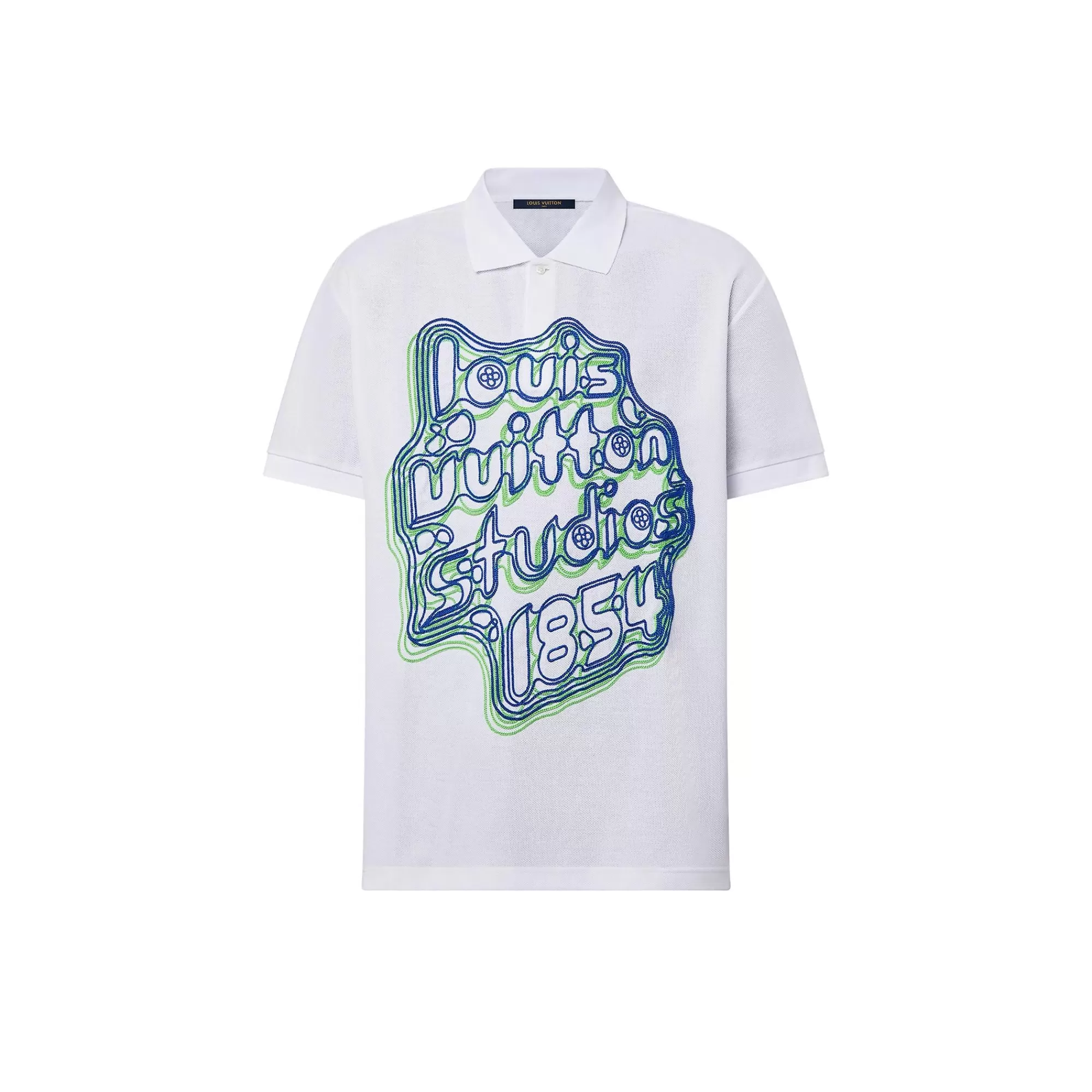 Best Louis Vuitton Embroidered Cotton Pique Polo Optical White