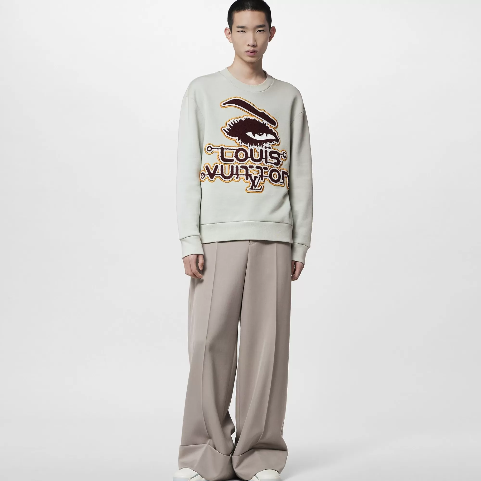 Best Sale Louis Vuitton Embroidered Cotton Sweatshirt