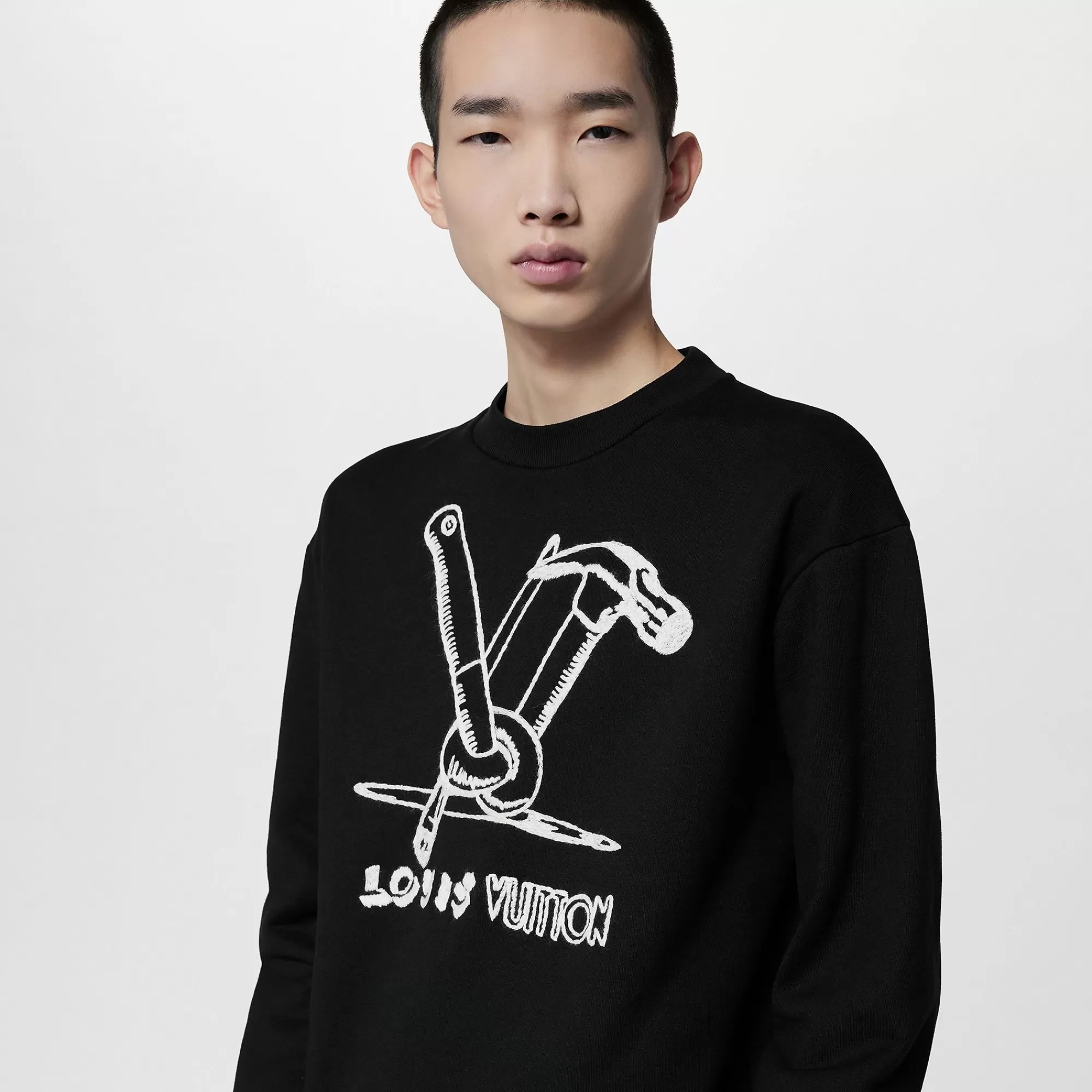 Store Louis Vuitton Embroidered Cotton Sweatshirt