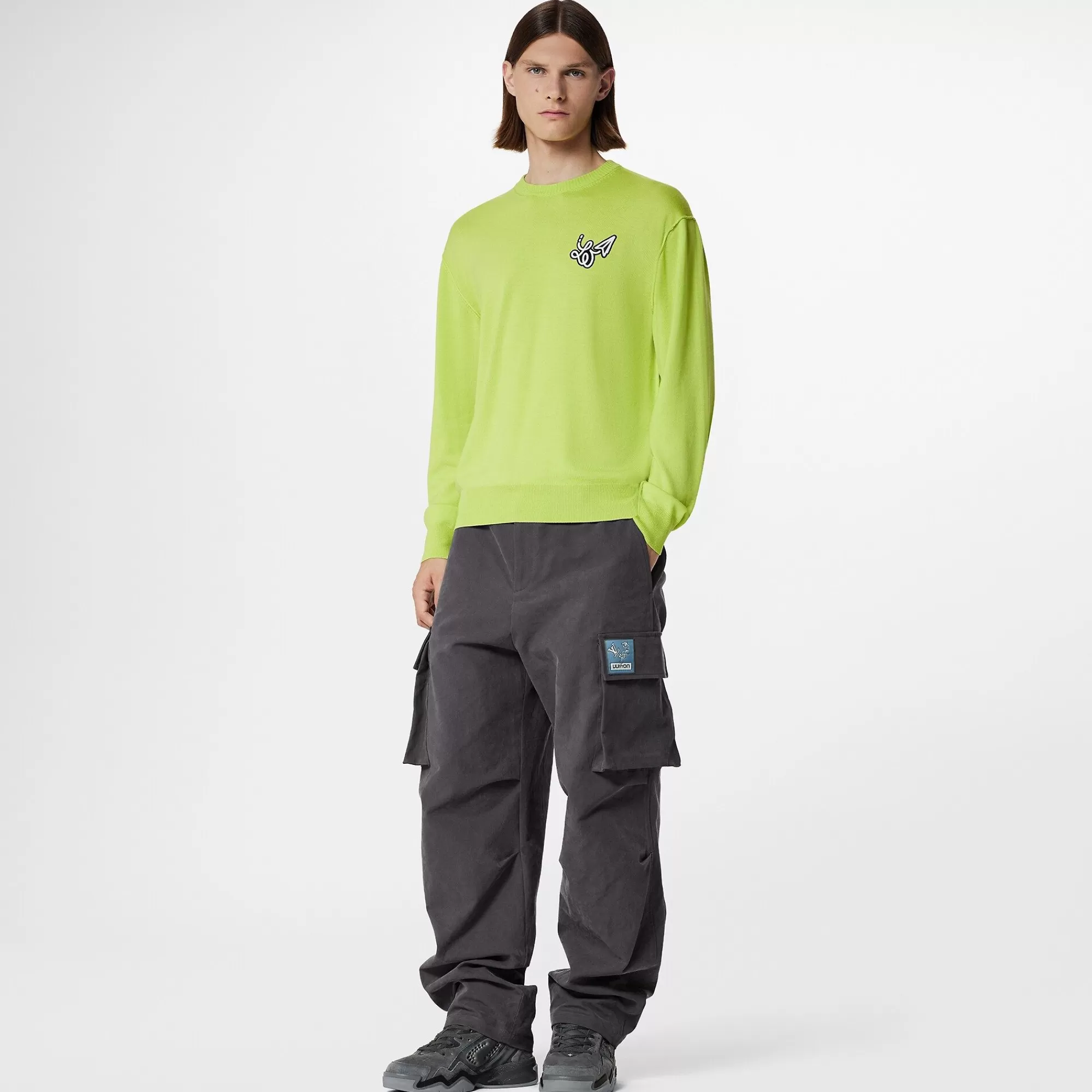 Fashion Louis Vuitton Embroidered Crewneck