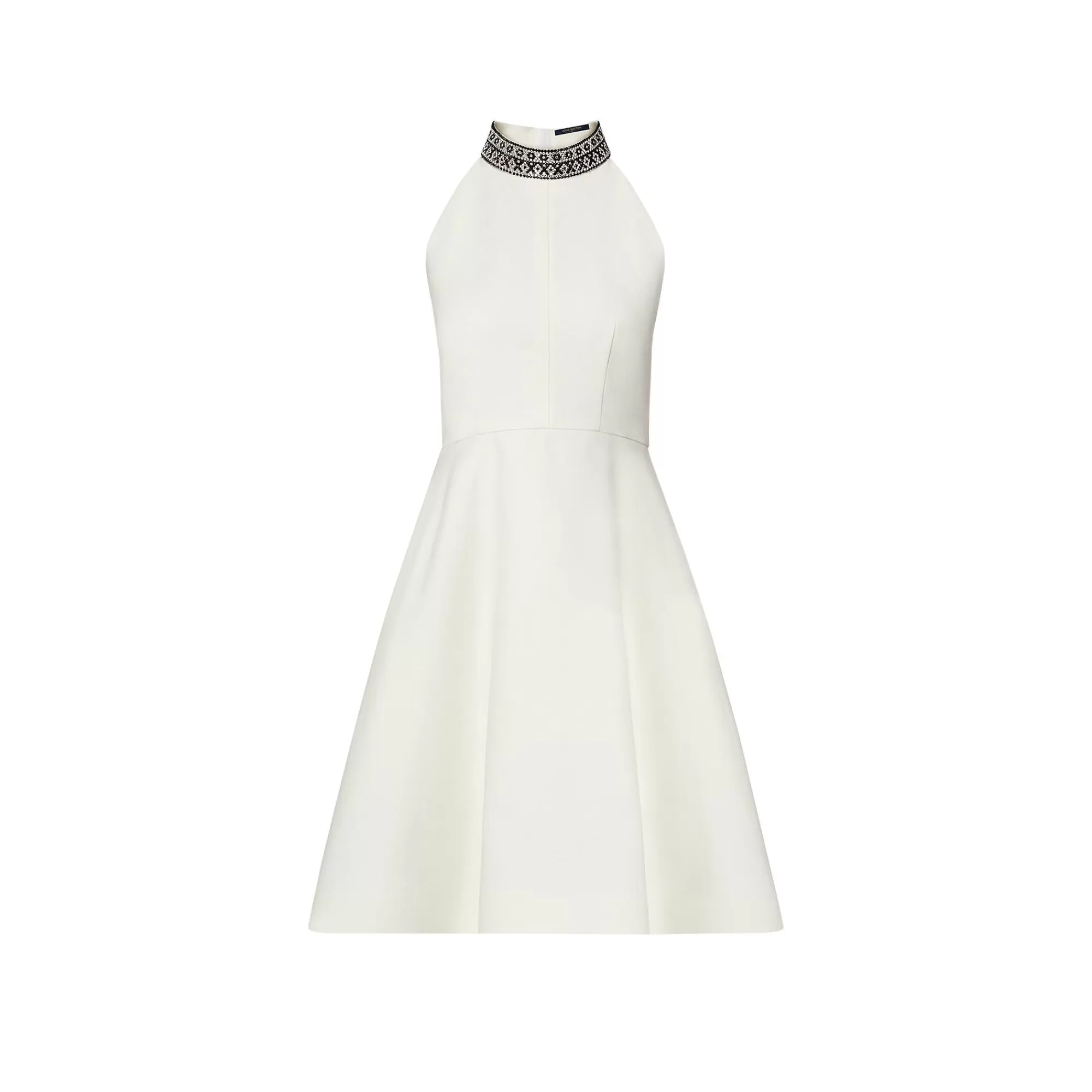 Clearance Louis Vuitton Embroidered Halter Neck Dress