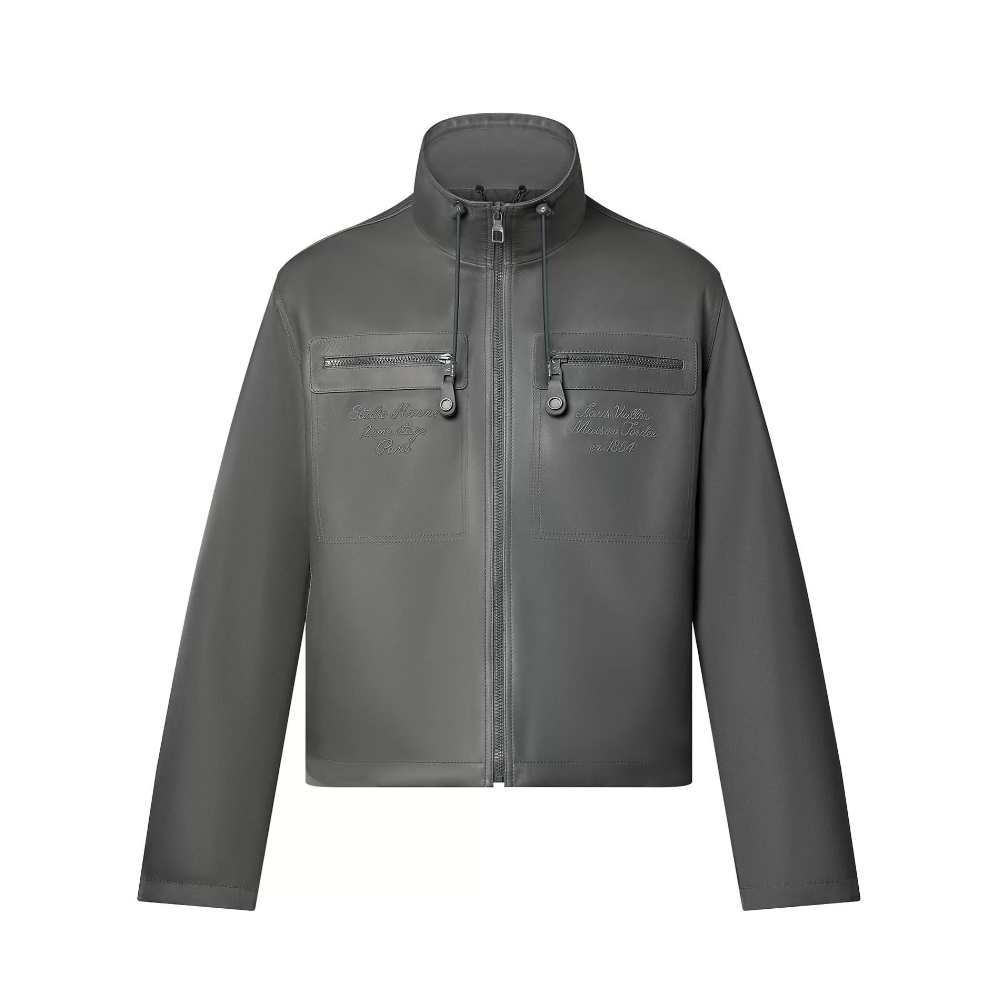 Cheap Louis Vuitton Embroidered Leather Mix Blouson