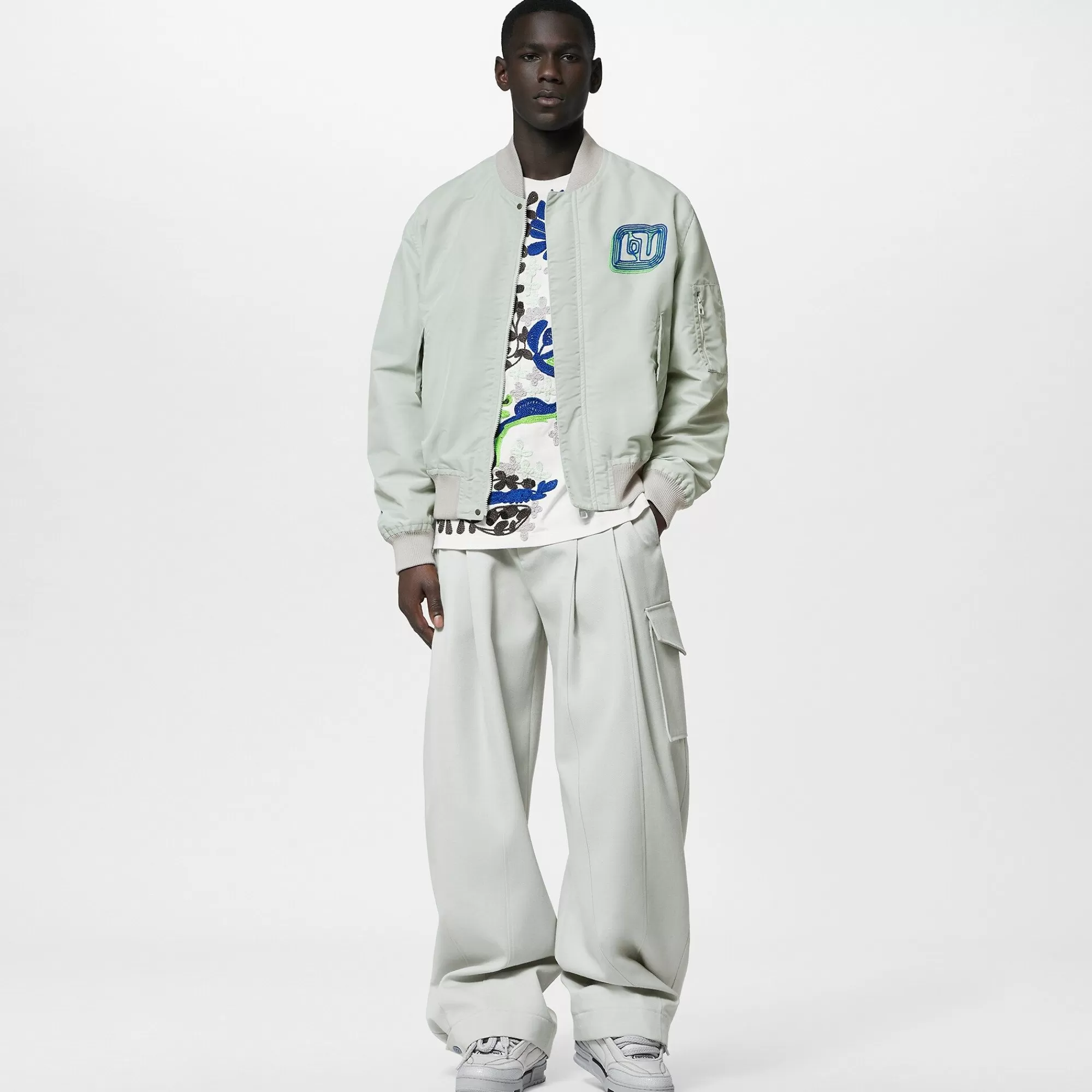 Discount Louis Vuitton Embroidered Lightweight Bomber