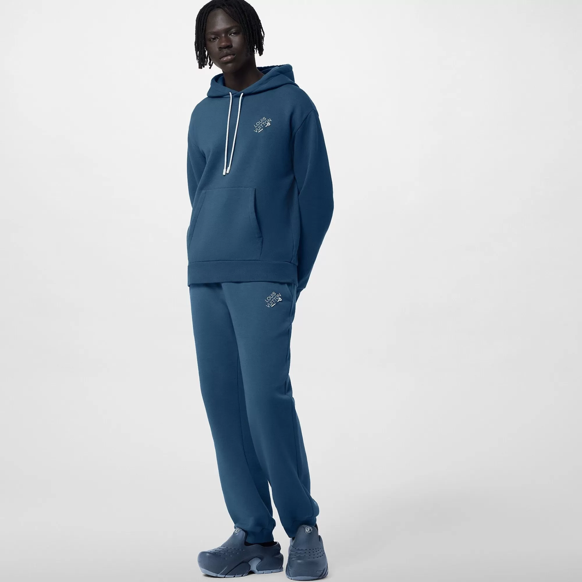 Cheap Louis Vuitton Embroidered Signature Cotton Jogpants