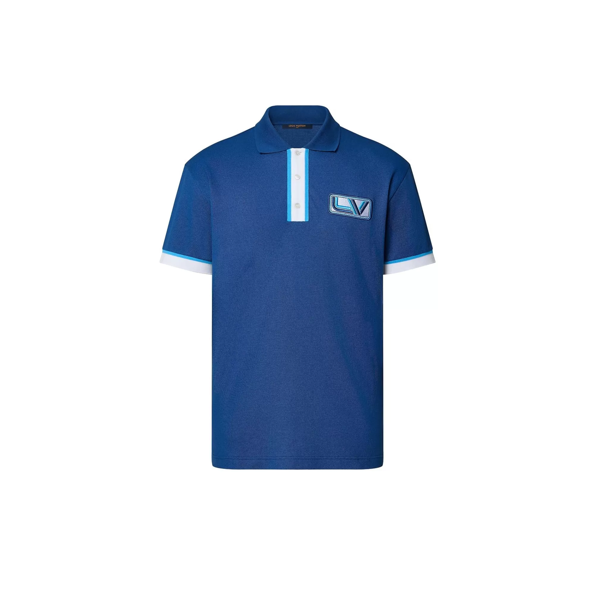 Fashion Louis Vuitton Embroidered Signature Cotton Polo