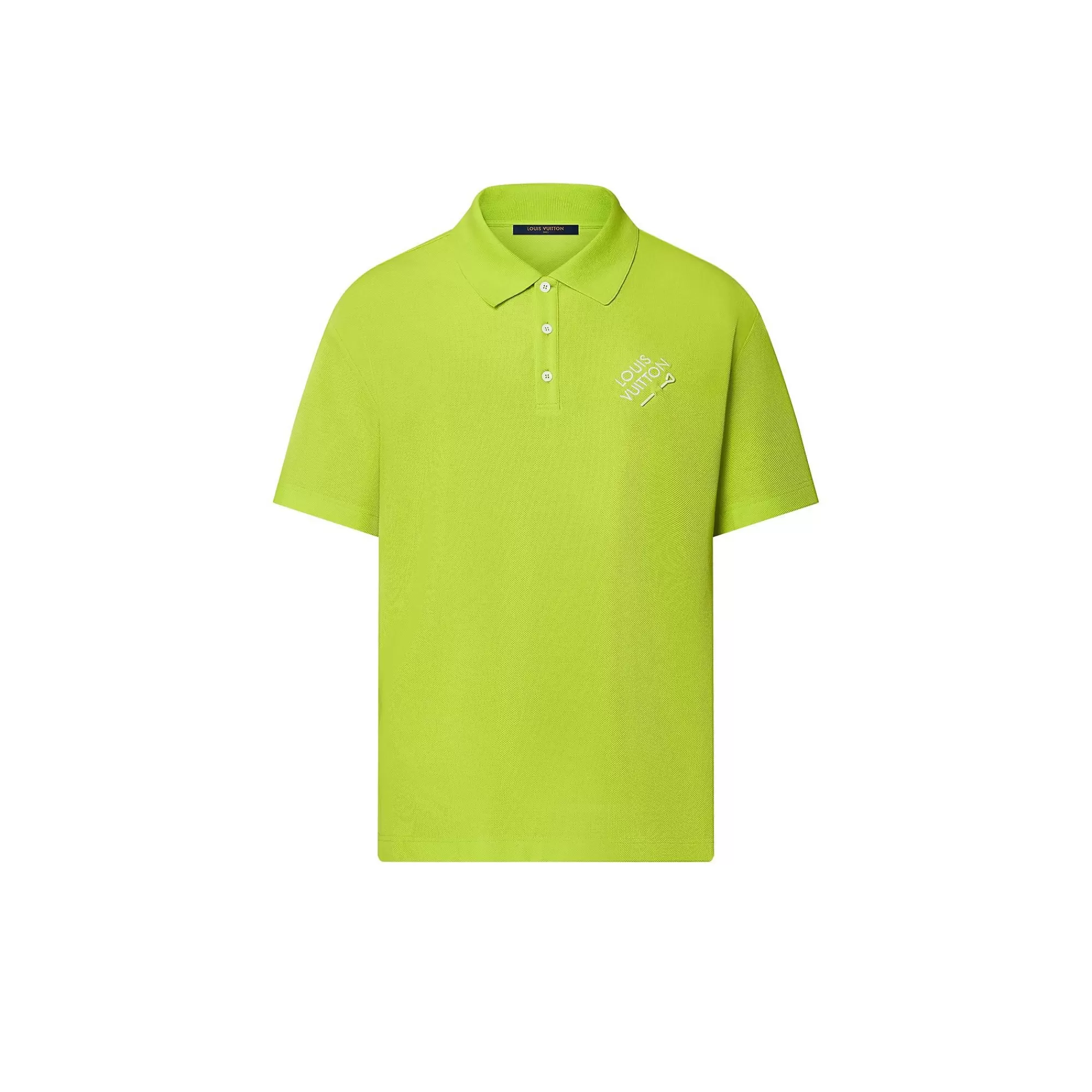 Flash Sale Louis Vuitton Embroidered Signature Cotton Polo Anise