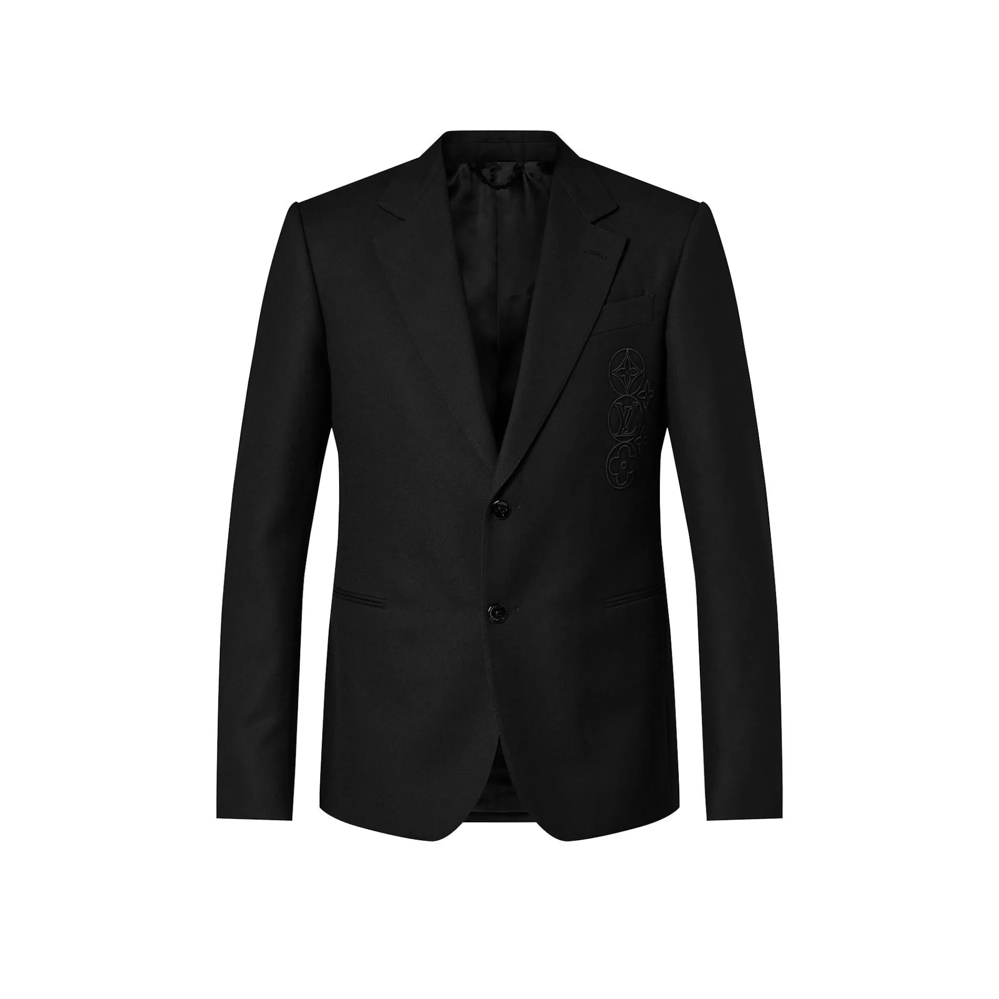 Hot Louis Vuitton Embroidered Signature Wool Pont Neuf Jacket Black