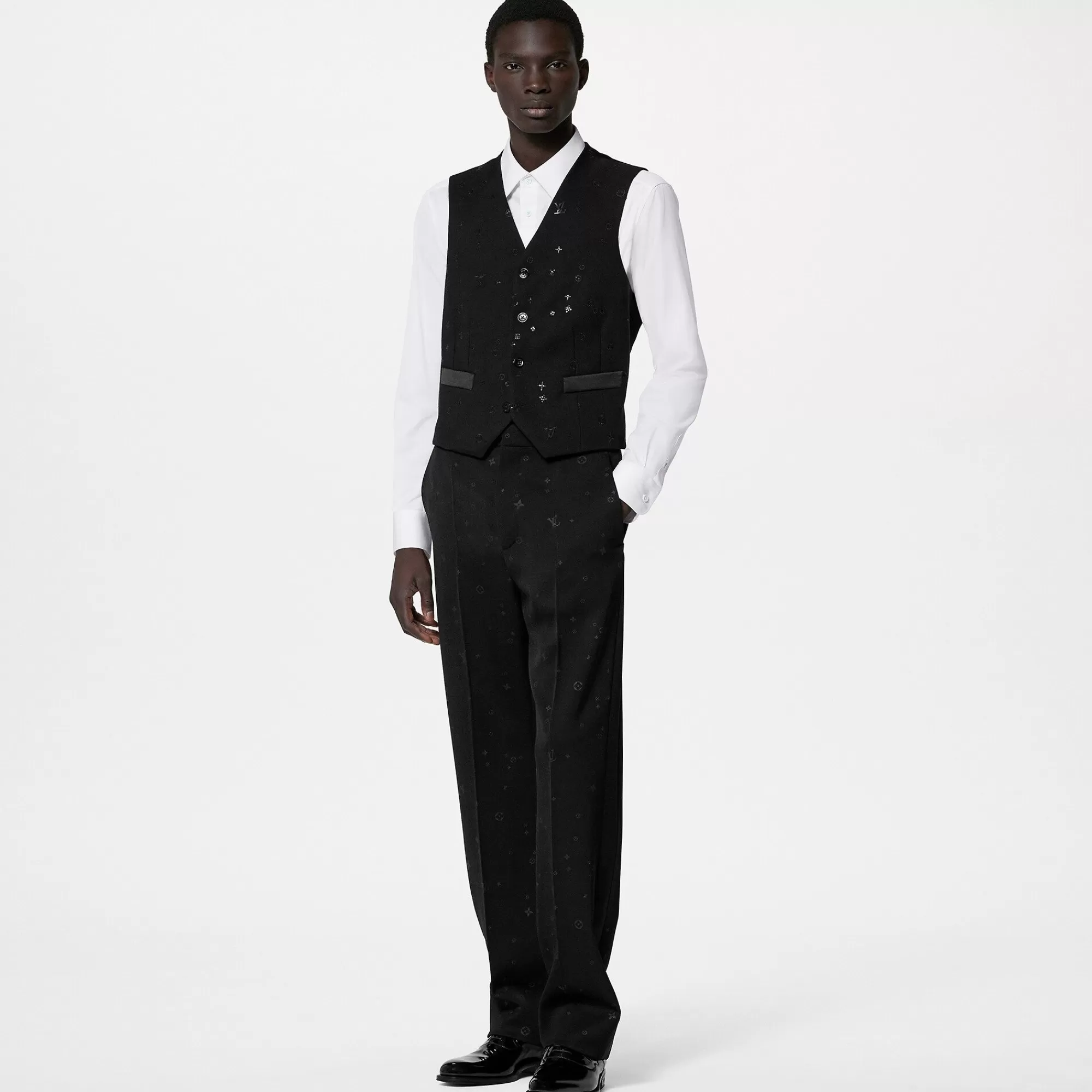 Cheap Louis Vuitton Embroidered Silk And Wool Blend Gilet