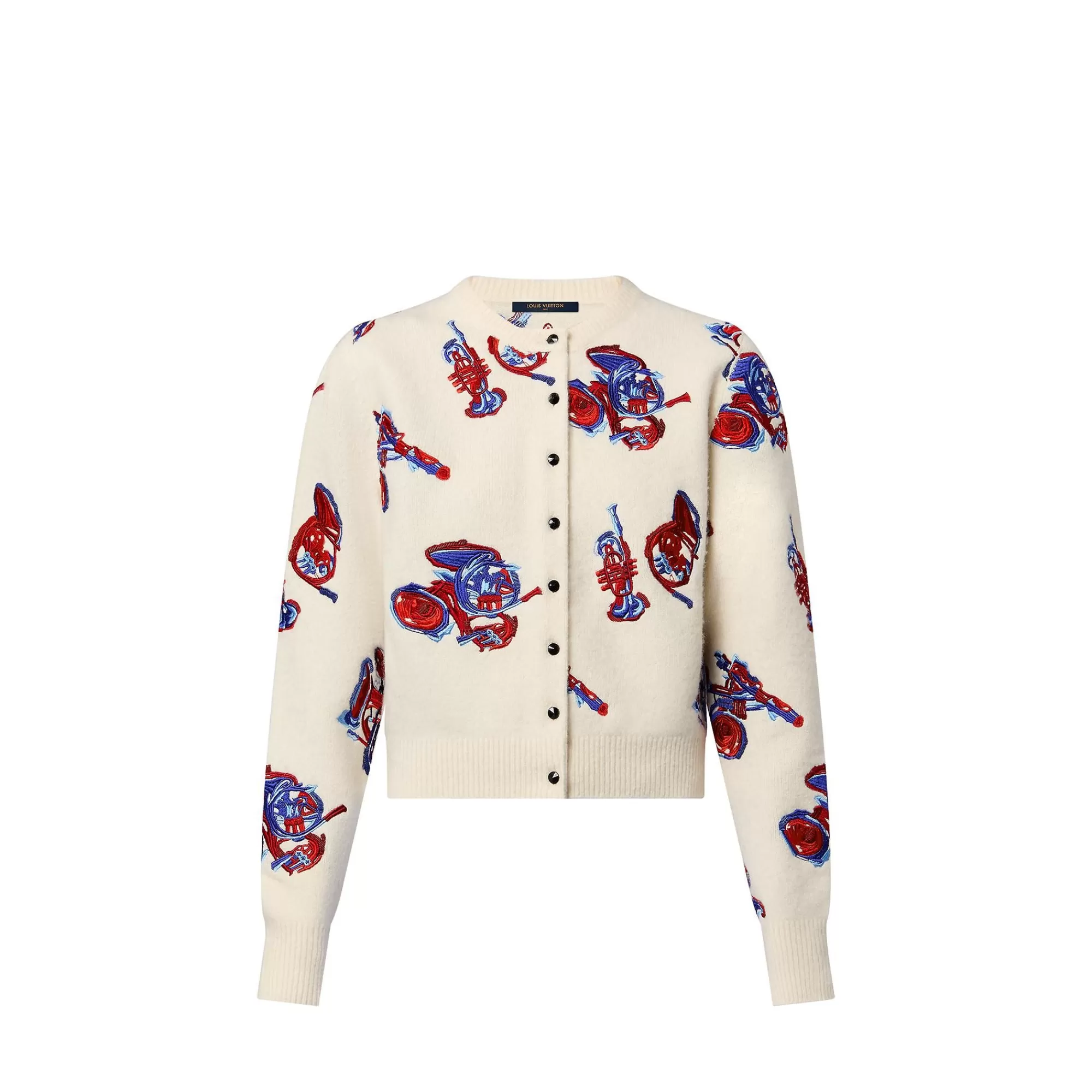 Online Louis Vuitton Embroidered Trumpet Cardigan
