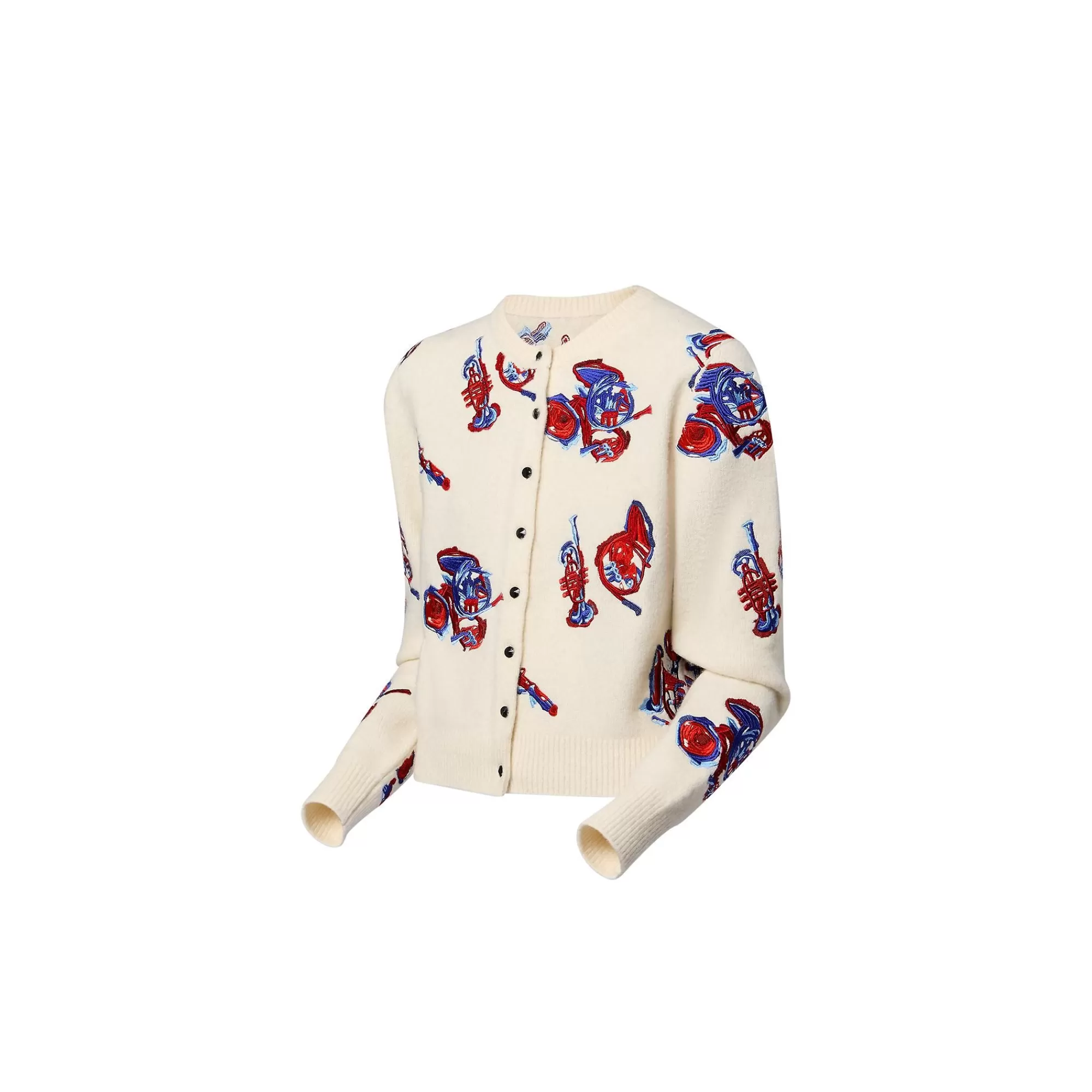 Online Louis Vuitton Embroidered Trumpet Cardigan